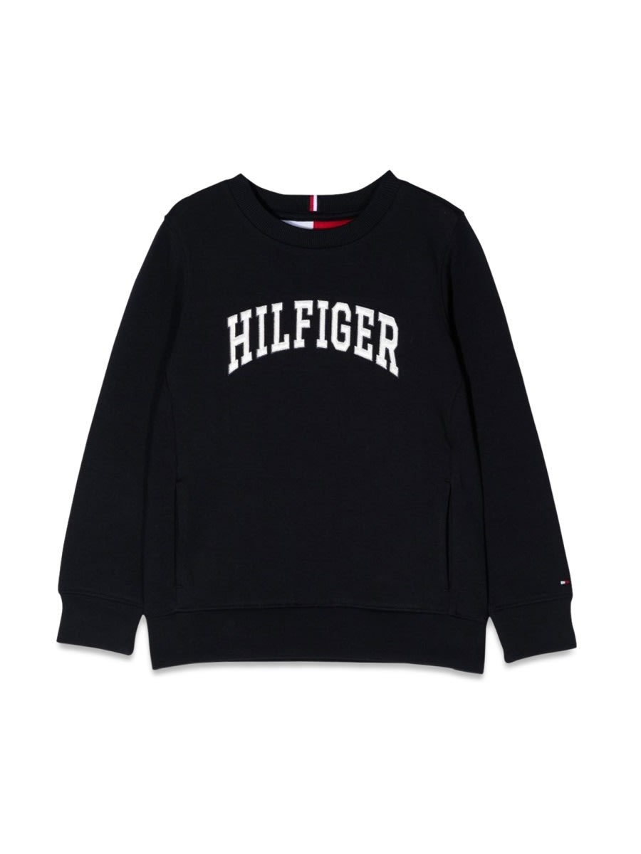 Tommy Hilfiger Varsity Crewneck Sweatshirt In Blue