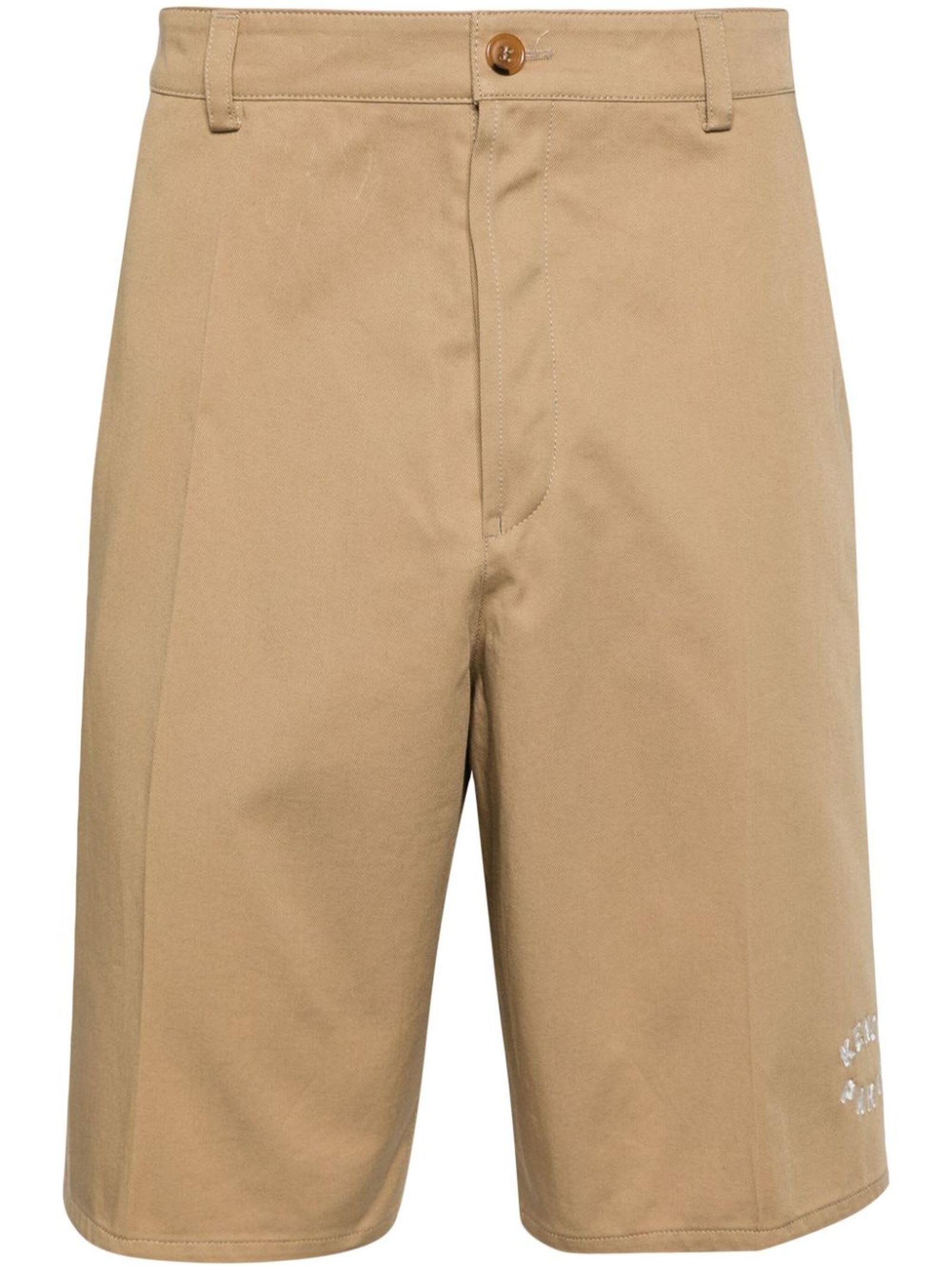 KENZO BEIGE COTTON SHORTS