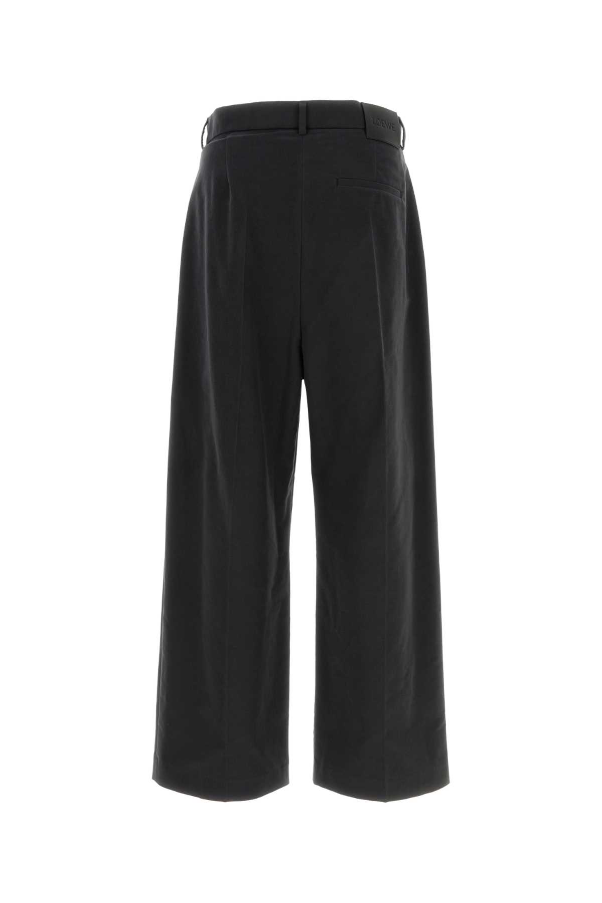 Loewe Stretch Cotton Pant Back Pocket In Darkanthracite