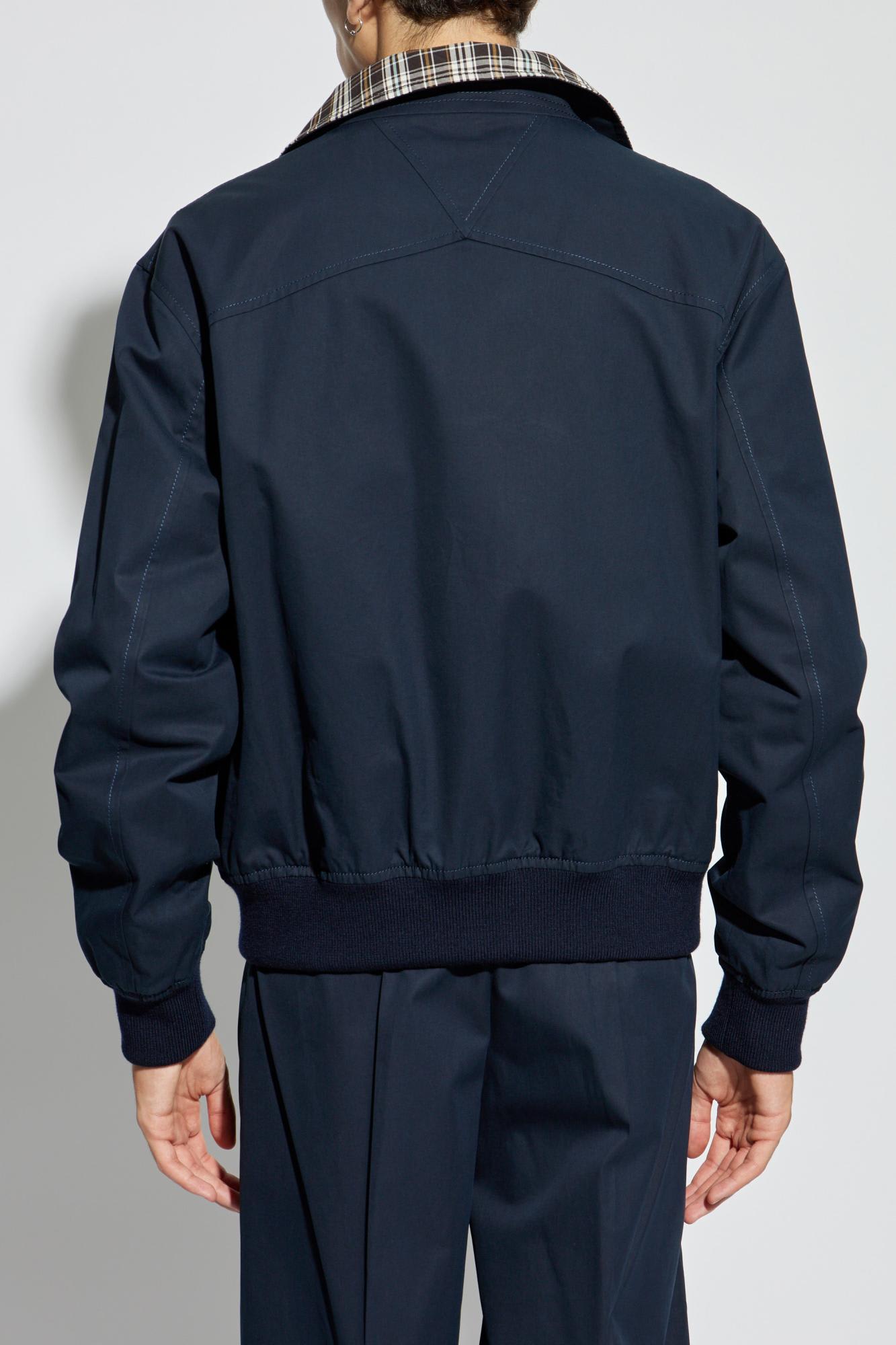 Shop Bottega Veneta Reversible Jacket With Stand-up Collar In Blu