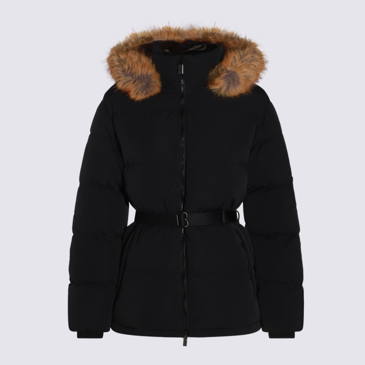 Shop Burberry Black Down Jacket