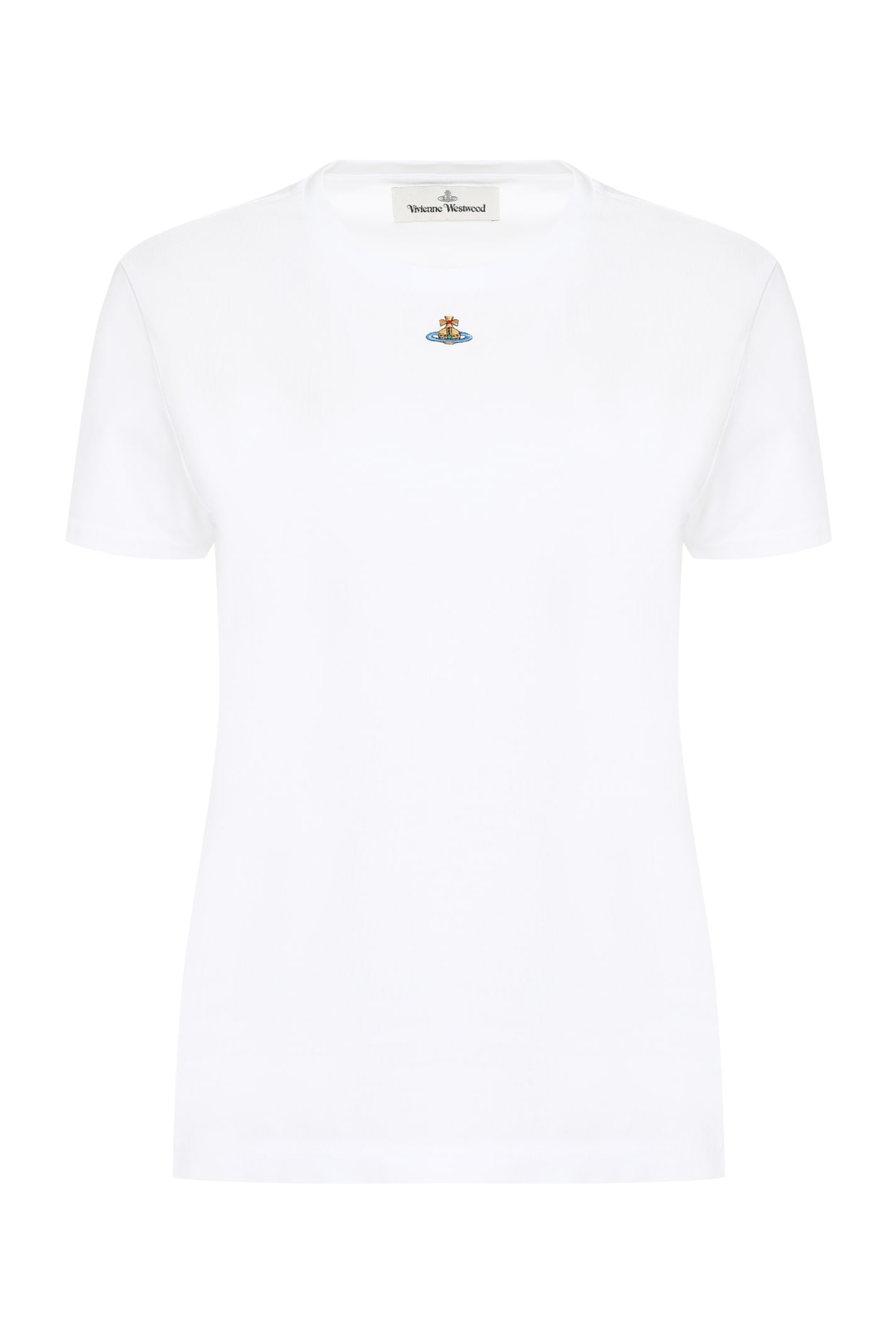 Shop Vivienne Westwood Cotton Crew-neck T-shirt In White