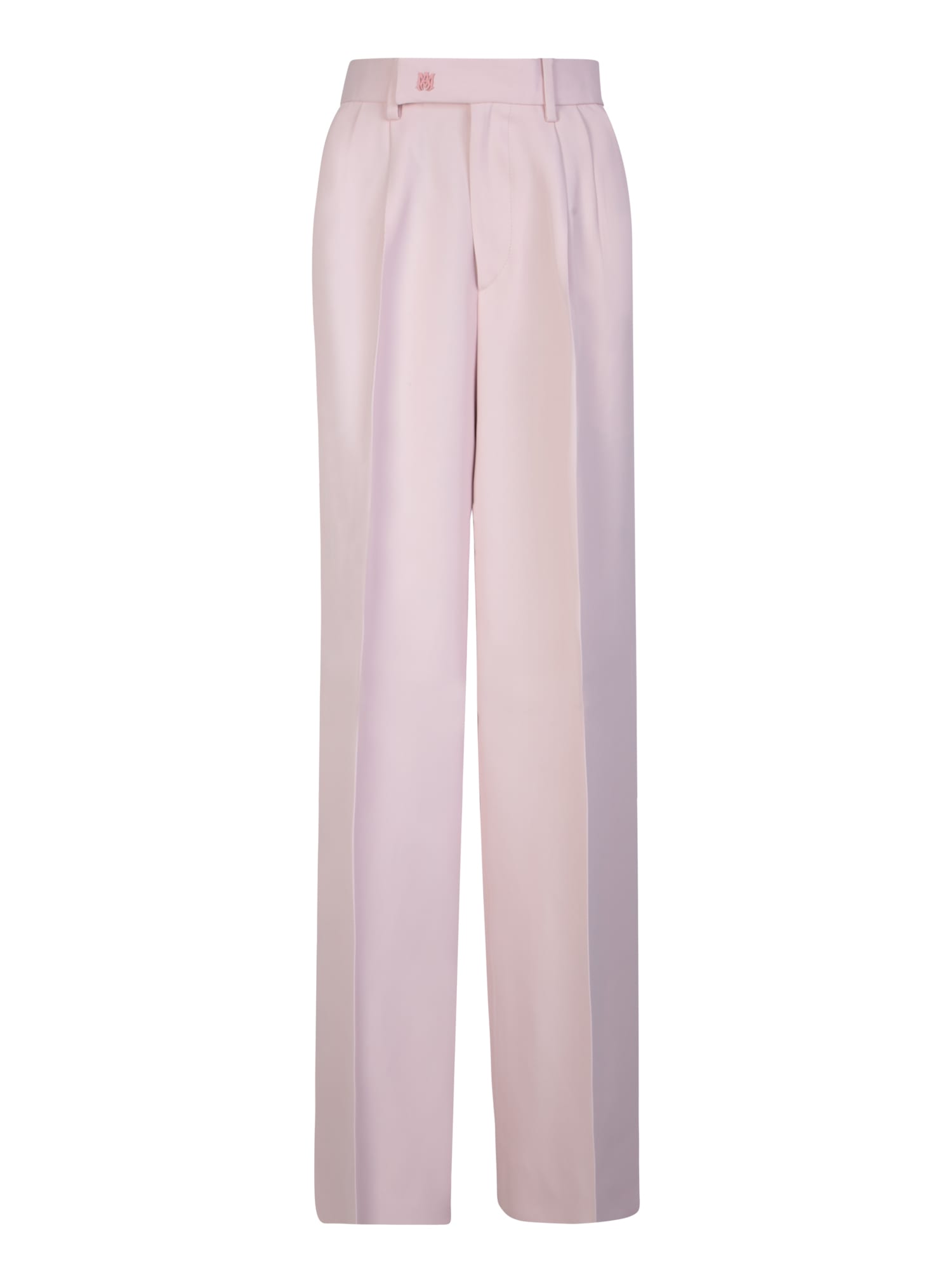 Shop Amiri Pink Double Pleated Trousers