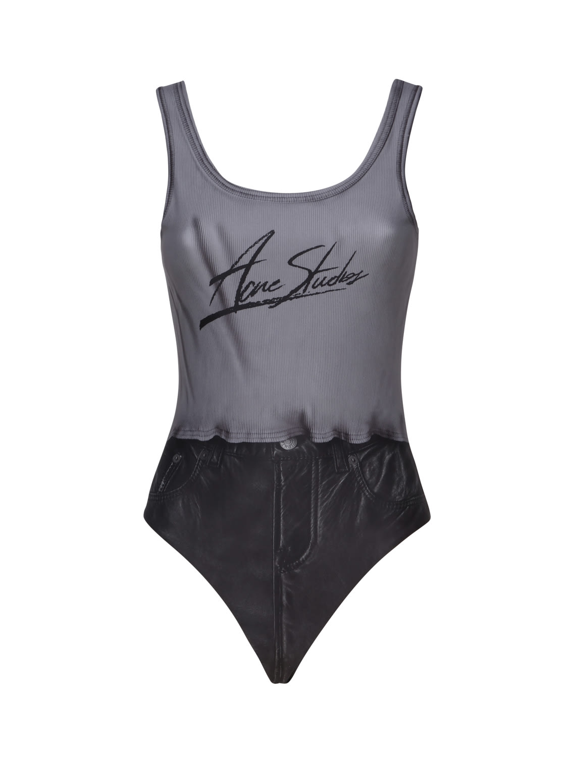 Shop Acne Studios Trompe Loeil Swimwear In Black Multicolor