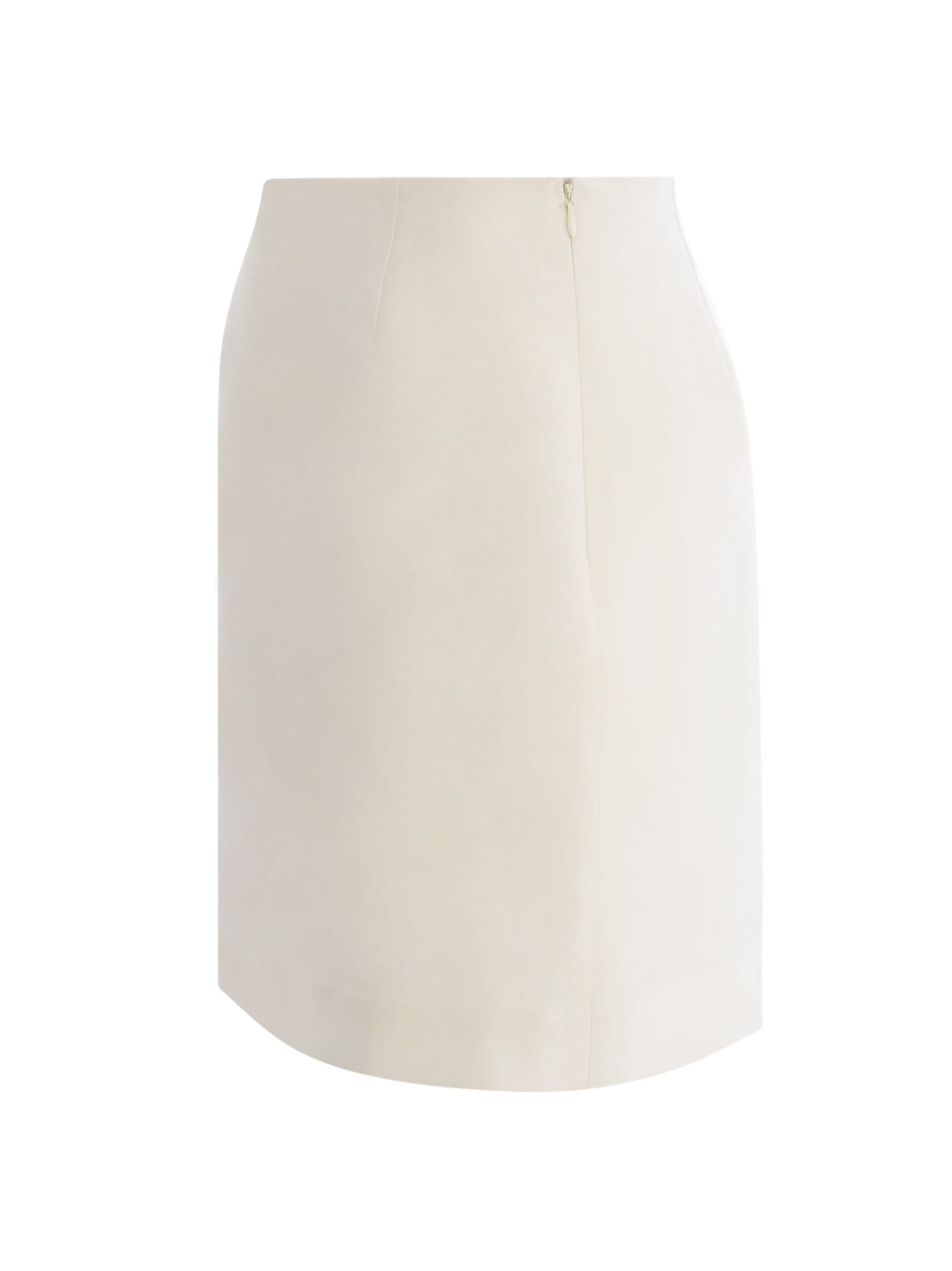 Shop Manuel Ritz Mini Skirt  In Fresh Wool In Crema