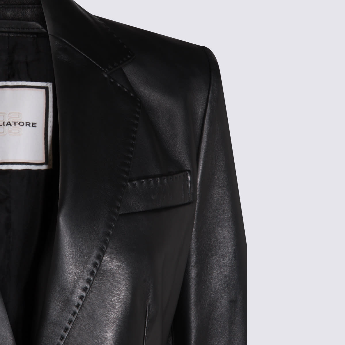 Tagliatore Single Breasted Blazer Notched Lapels Pockets In Black