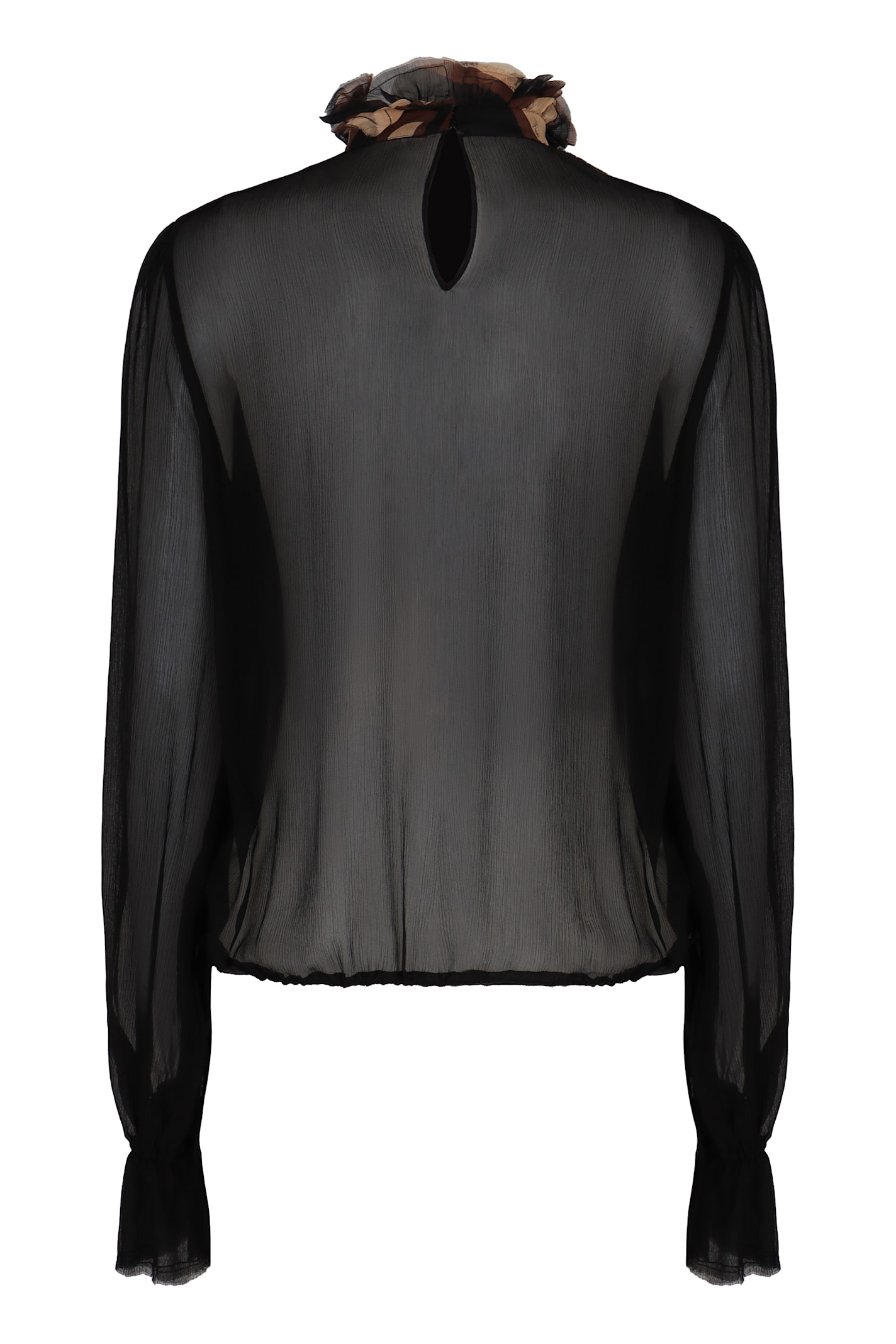 Pucci Long-sleeved Blouse In Black