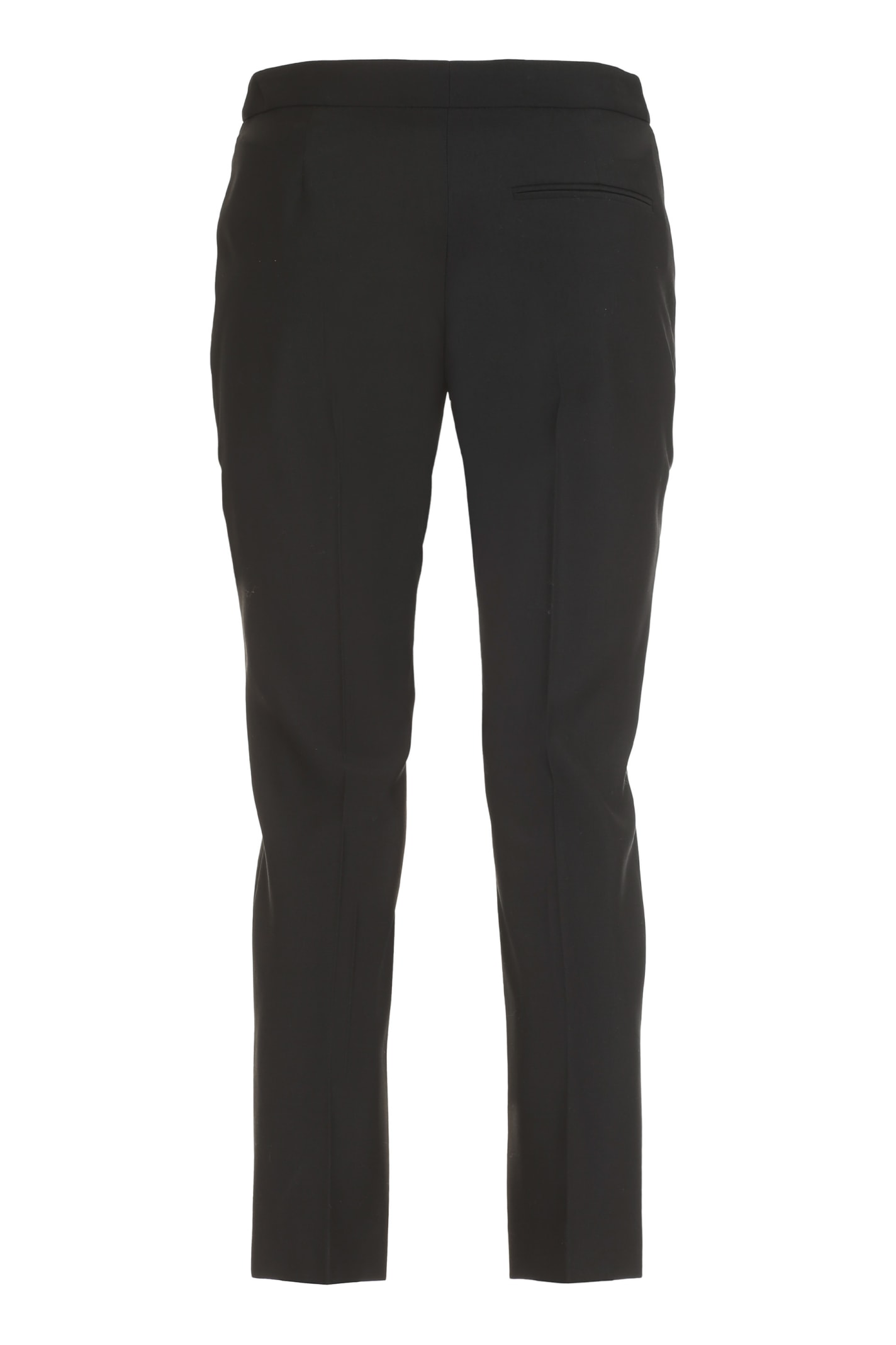 Shop Alexander Mcqueen Wool Tailored Trousers In Black