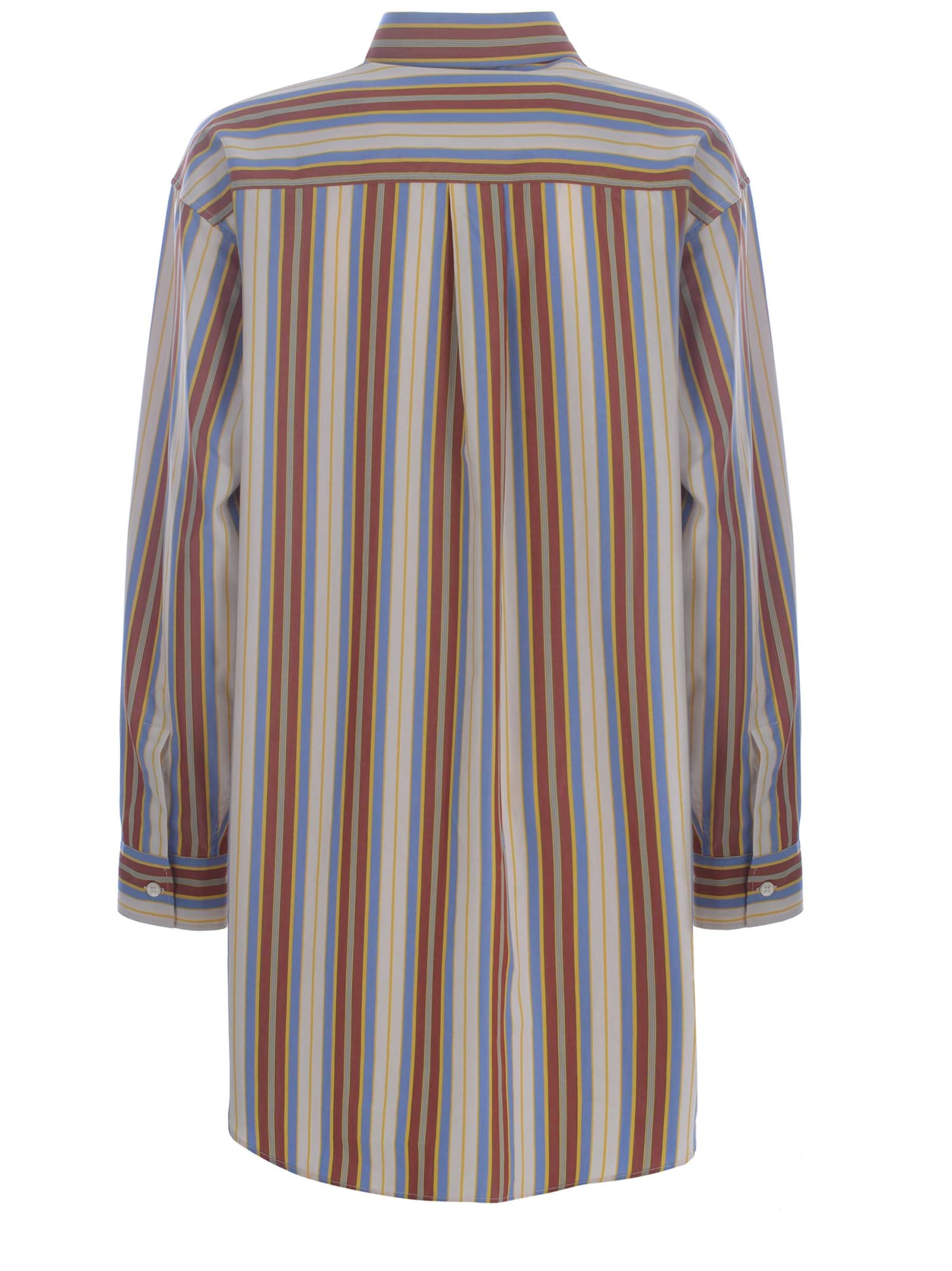 Shop Etro Shirt  Stripes Made Of Cotton In Multicolor