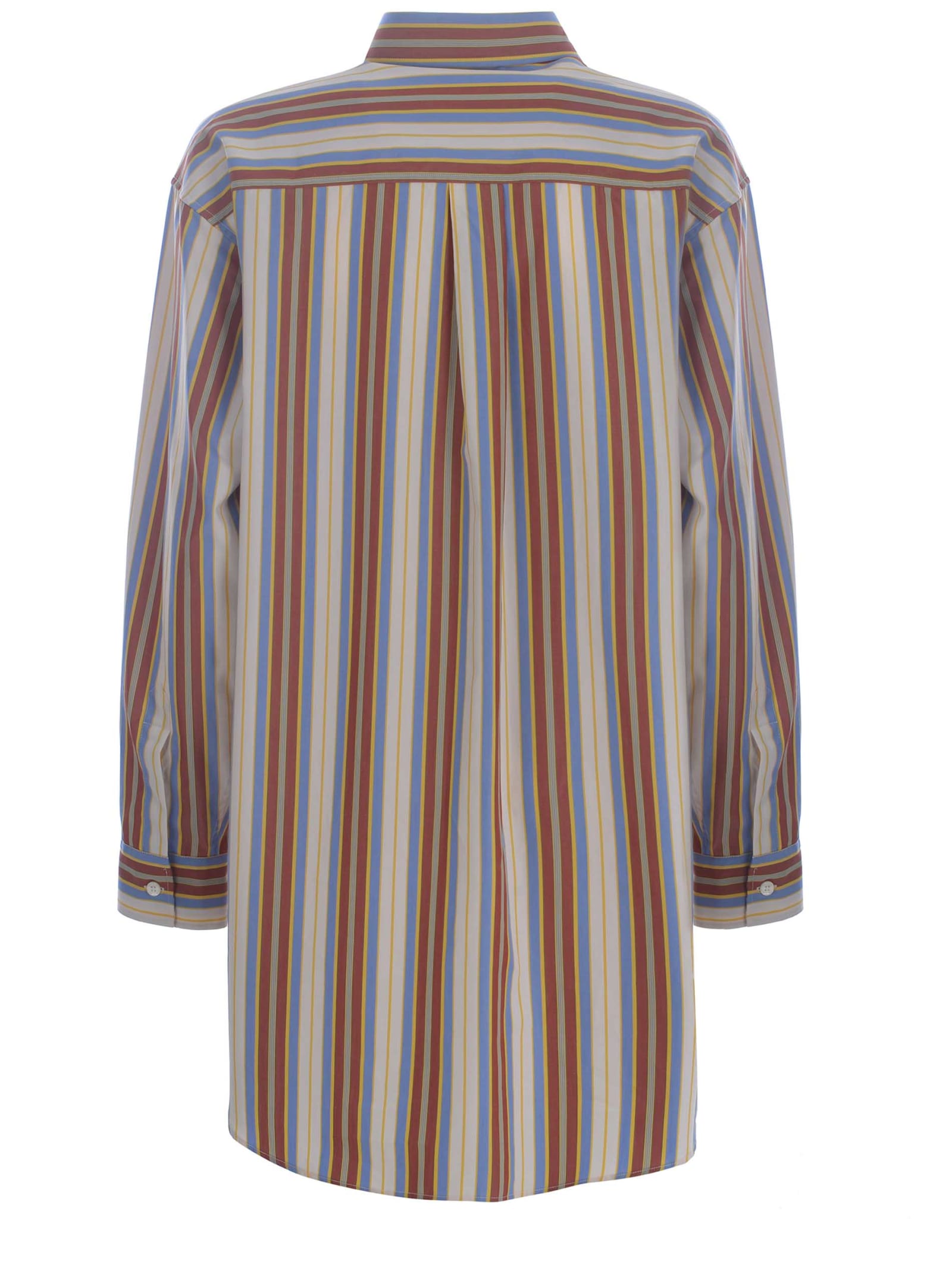 Shop Etro Shirt  Stripes Made Of Cotton In Multicolour