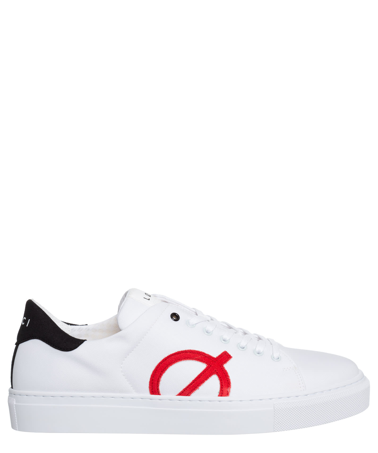 Loci Nine Sneakers In White - Black - Red