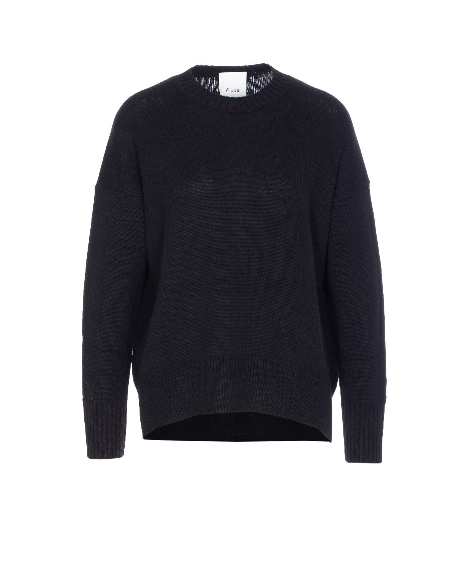 Allude Crew-neck Cashmere Sweater In Blue