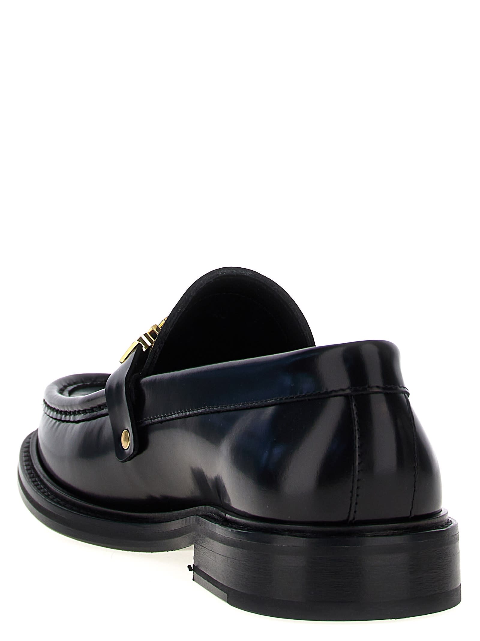 Shop Moschino College30 Loafers In Black