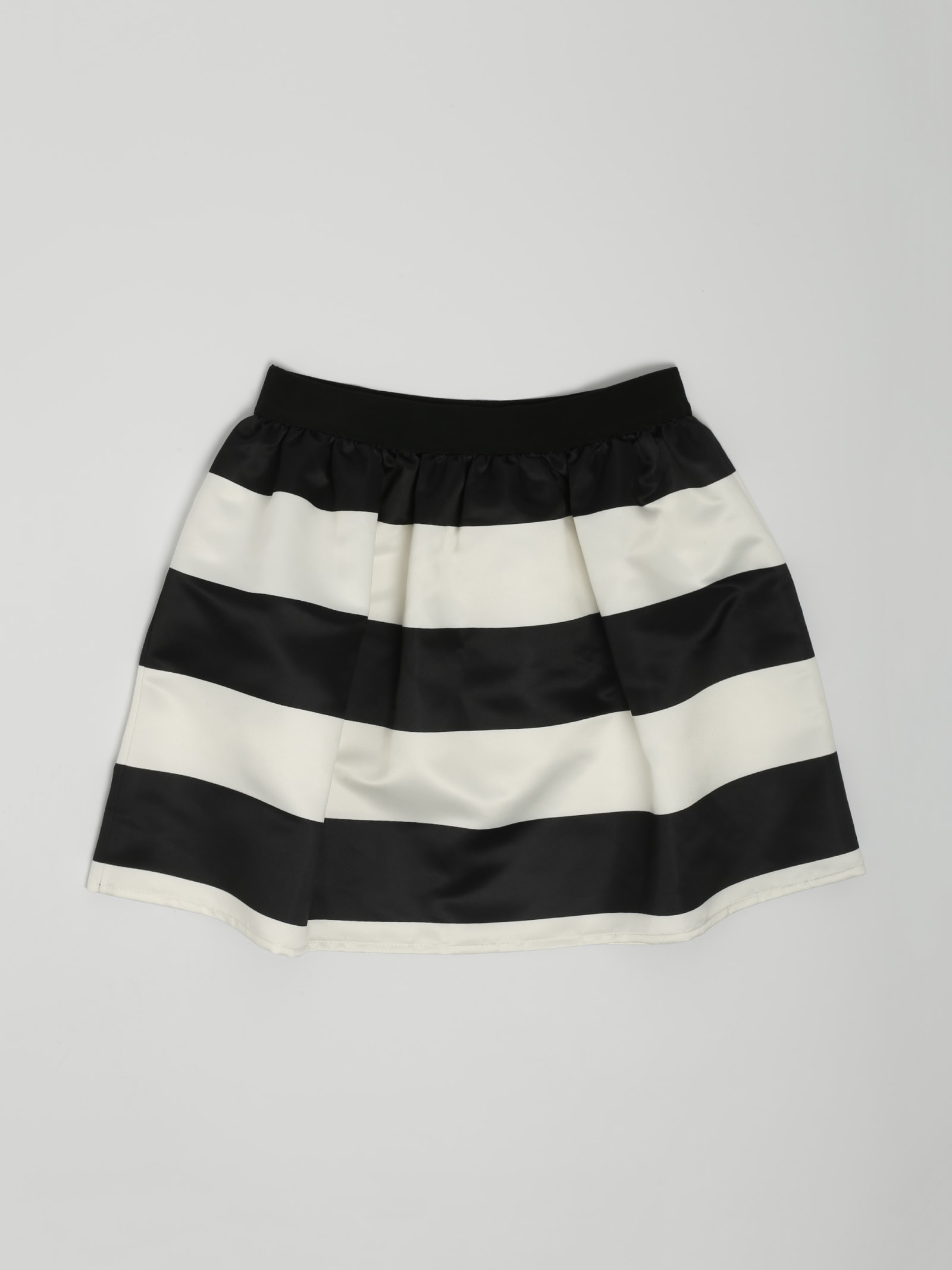 Shop Twinset Skirt Skirt In Rigato Bianco-nero