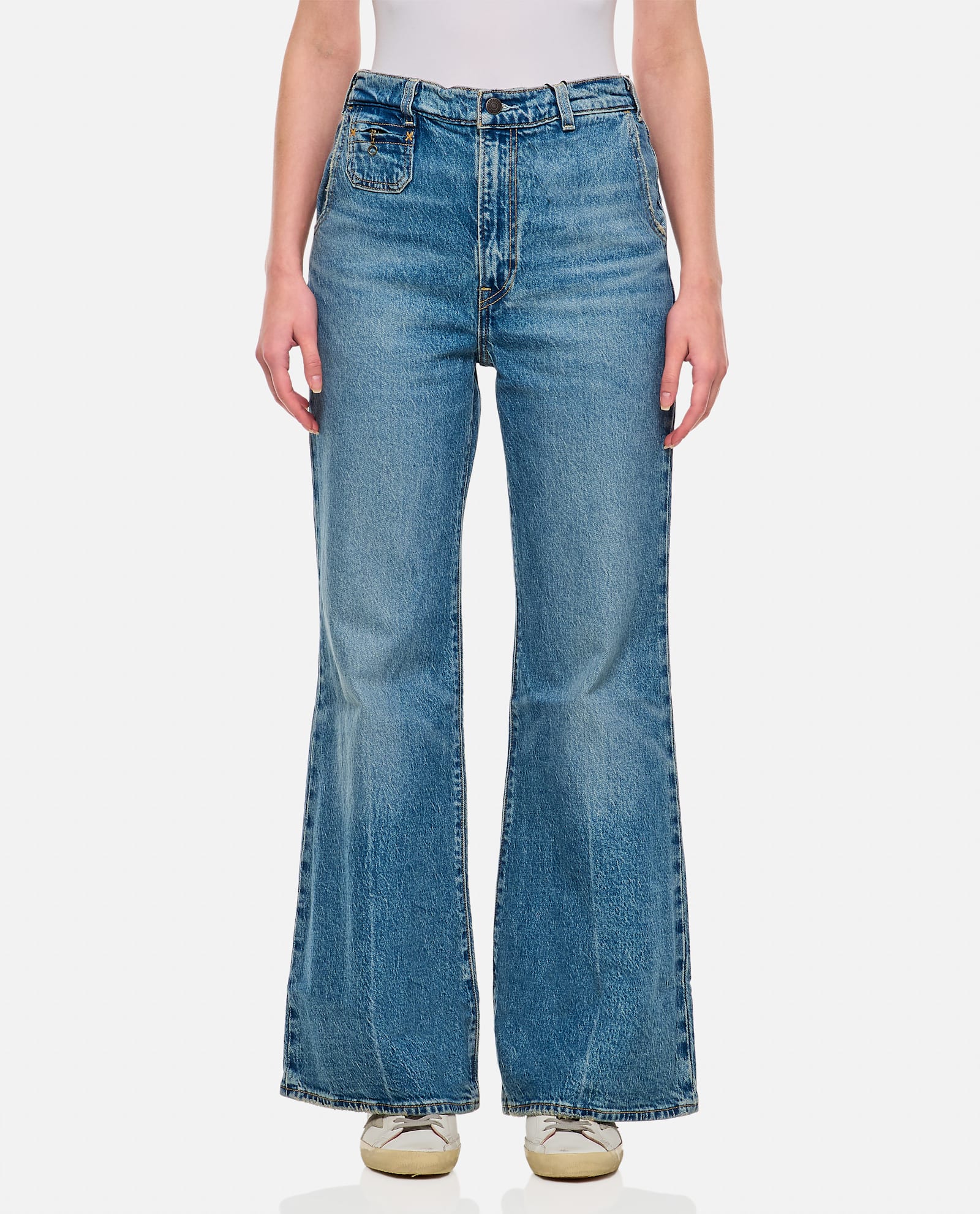 Levi's Blue 70s High Flare Jeans In Blue