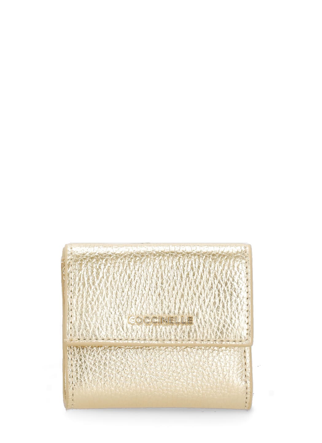 Coccinelle Metallic Soft Wallet In Neutral