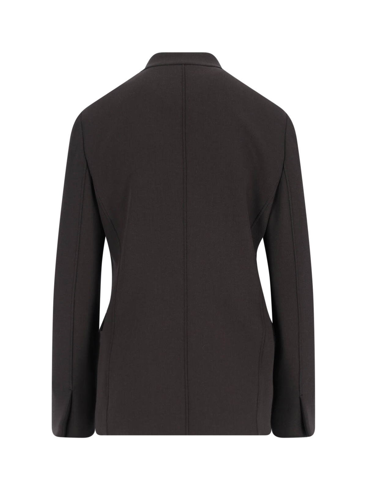 Giorgio Armani Tailored Jacket With Double-breasted Button Detailing In Brown