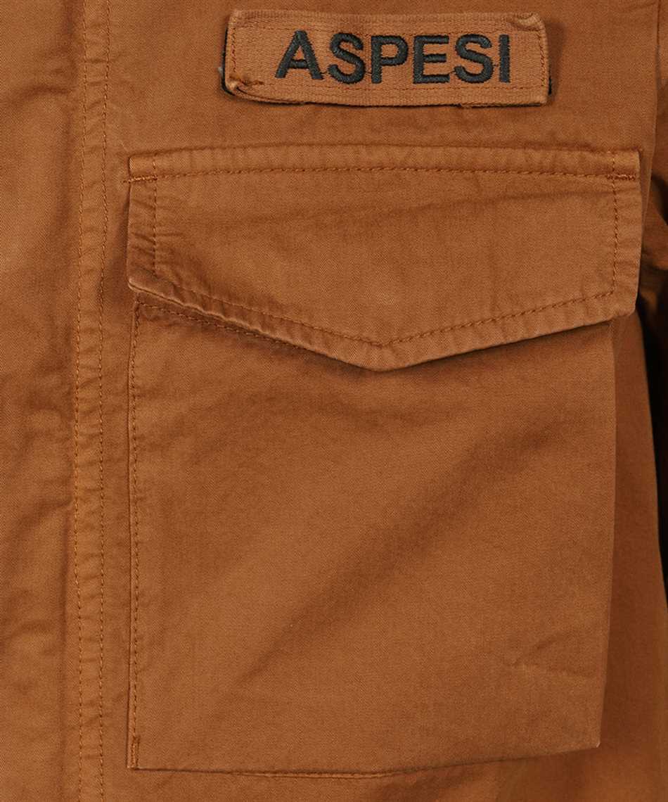 Aspesi Cotton Minifield Jacket In Brown