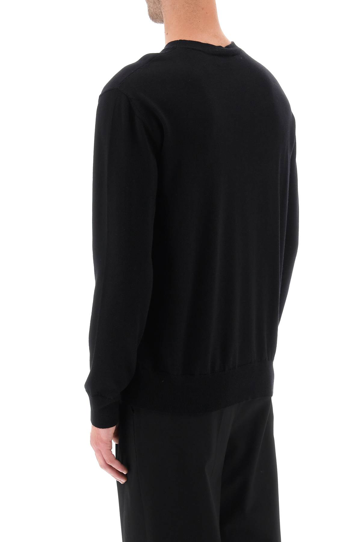 Shop Dsquared2 D2 Leaf Wool Sweater In Black (black)
