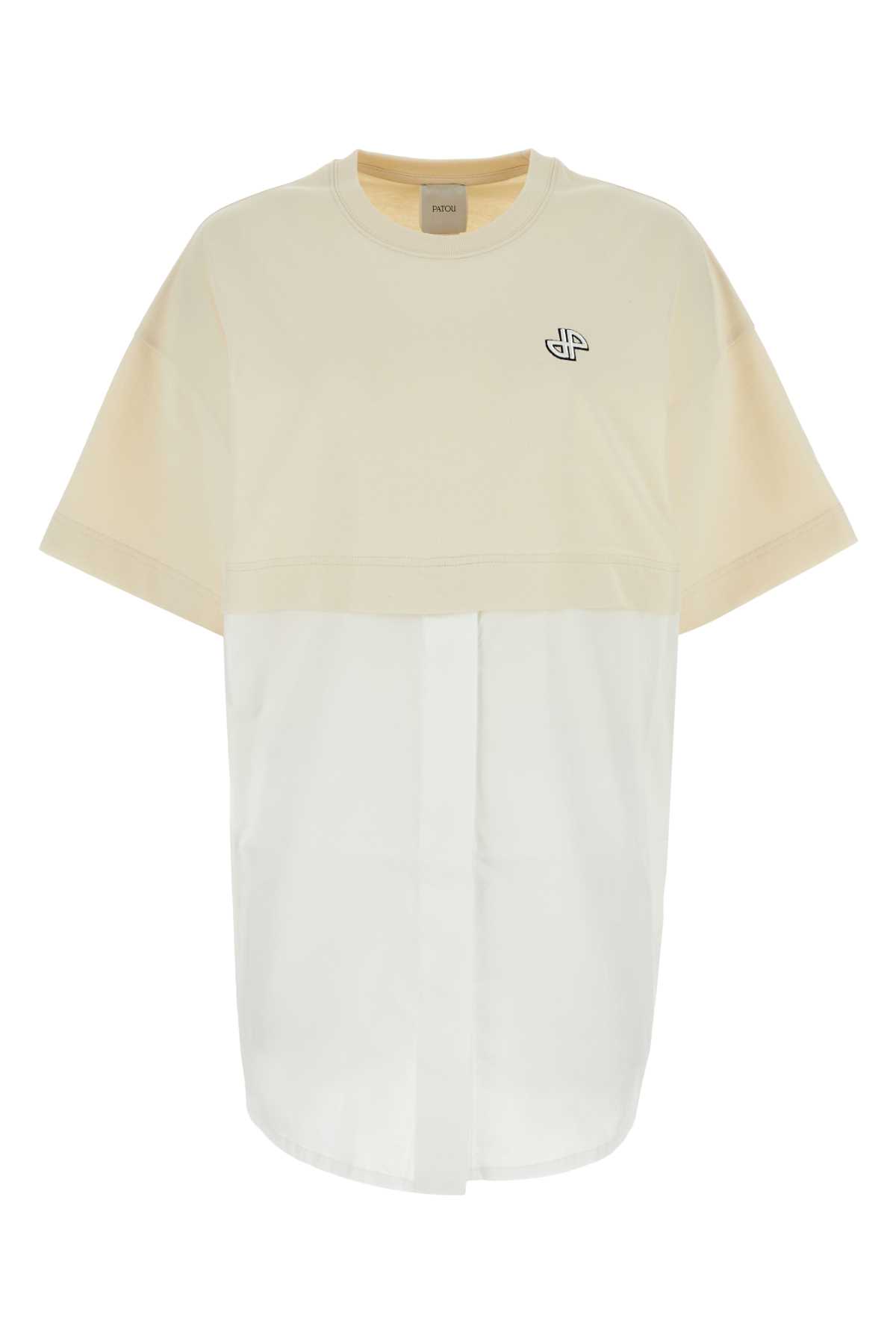 Two-tone Cotton T-shirt Dress