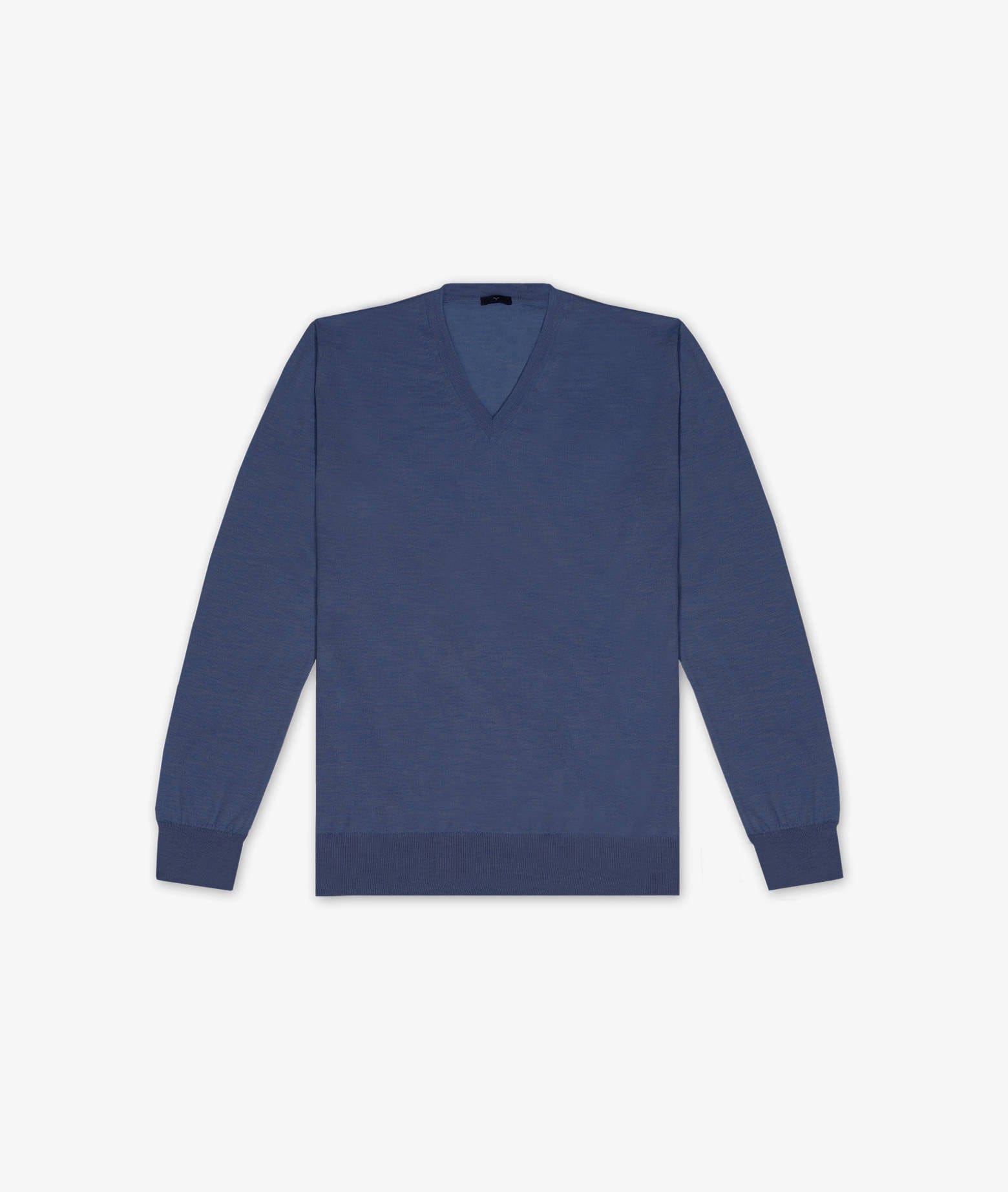 Shop Larusmiani V-neck Sweater Pullman Sweater In Blue