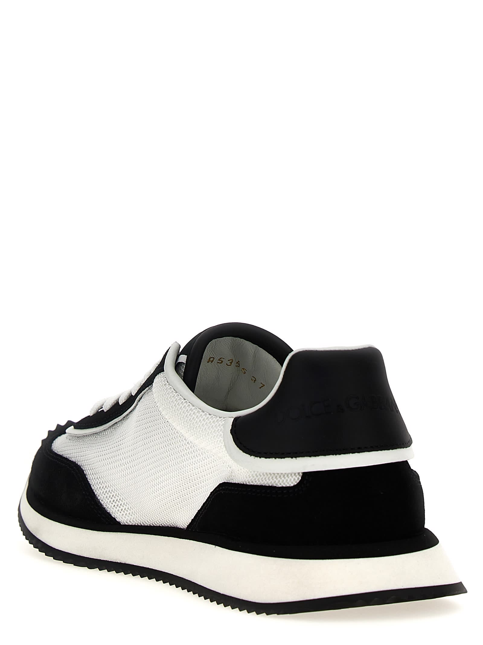 Shop Dolce & Gabbana Dg Cushion Sneakers In White/black