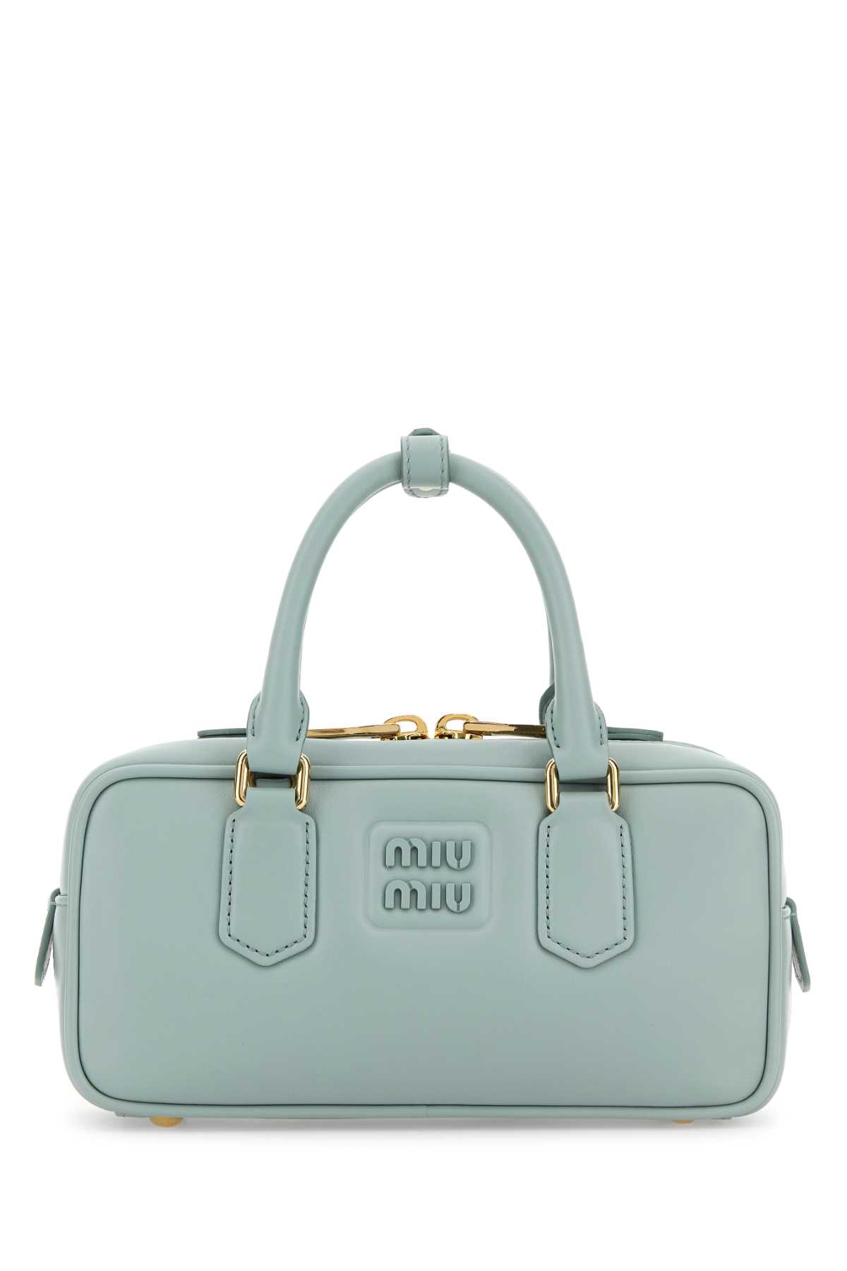 Powder Blue Leather Arcadie Handbag