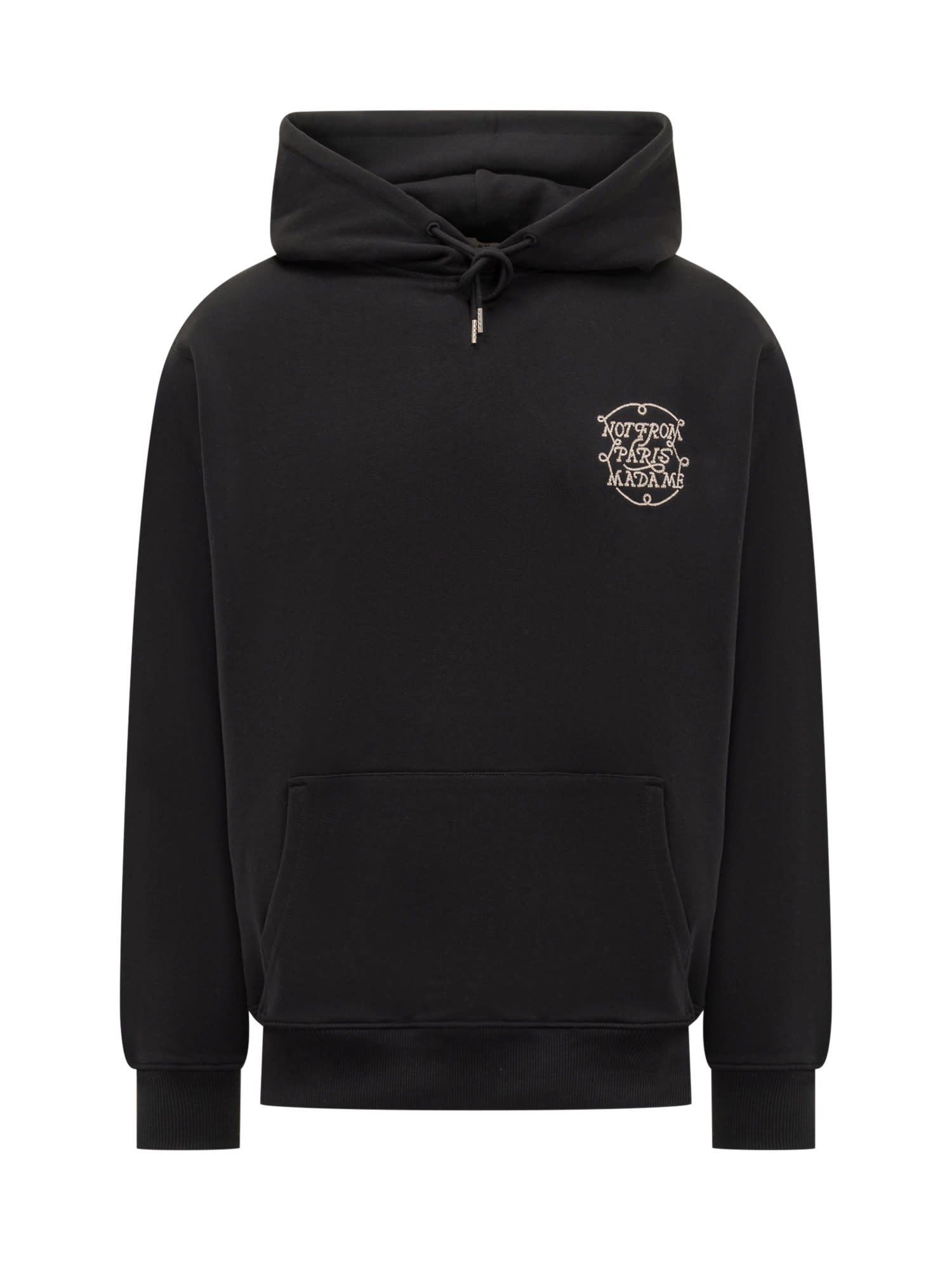 Drôle De Monsieur Slogan Hoodie In Black