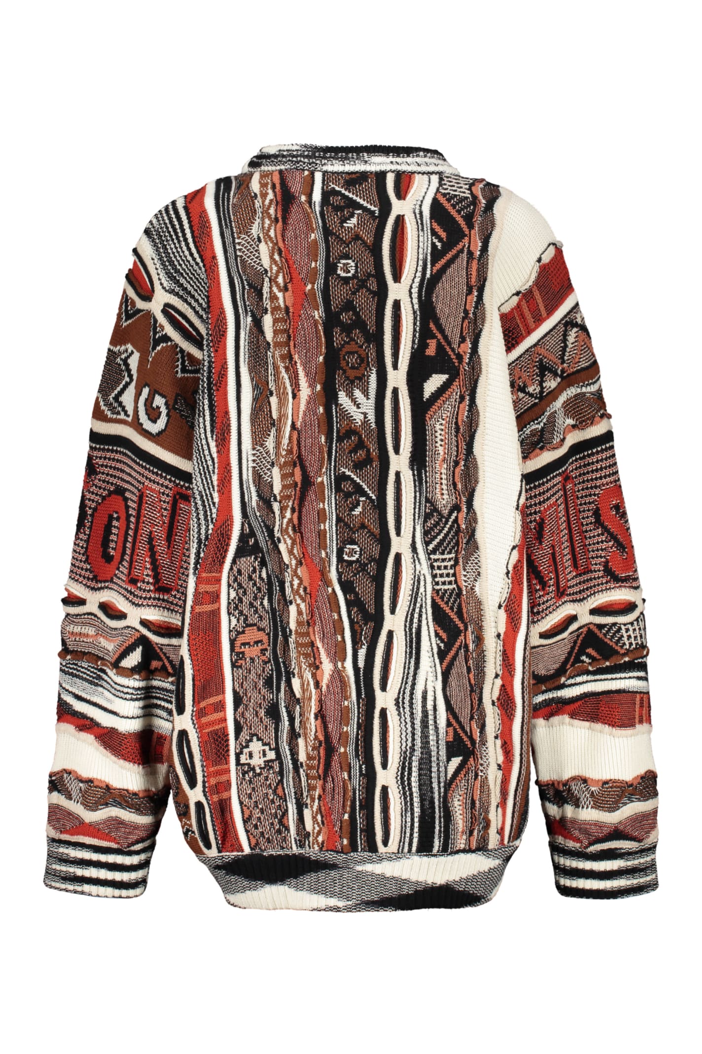 Shop Missoni Crew-neck Wool Sweater In Multicolor