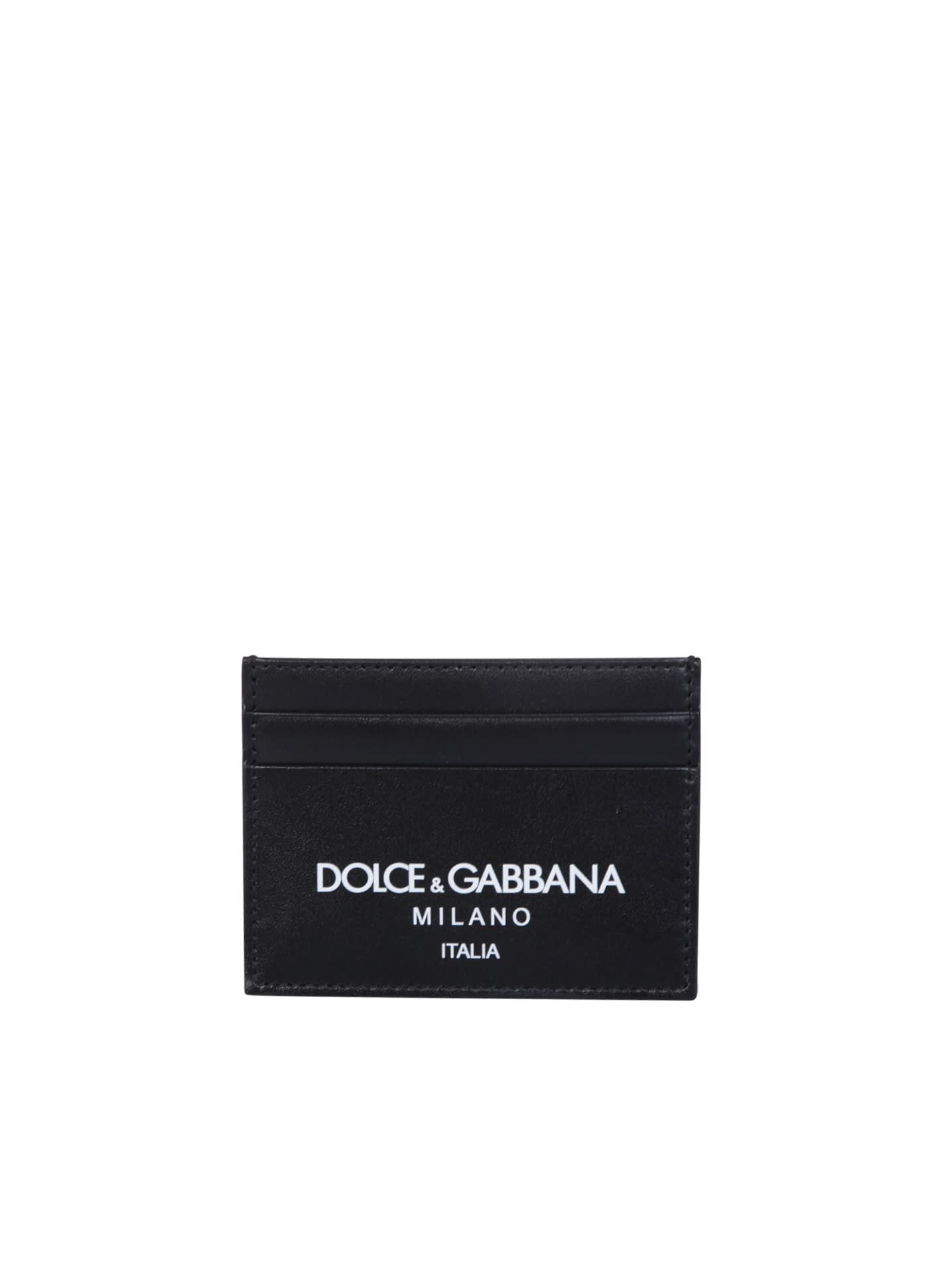 Dolce & Gabbana Logo-print Cardholder In Black