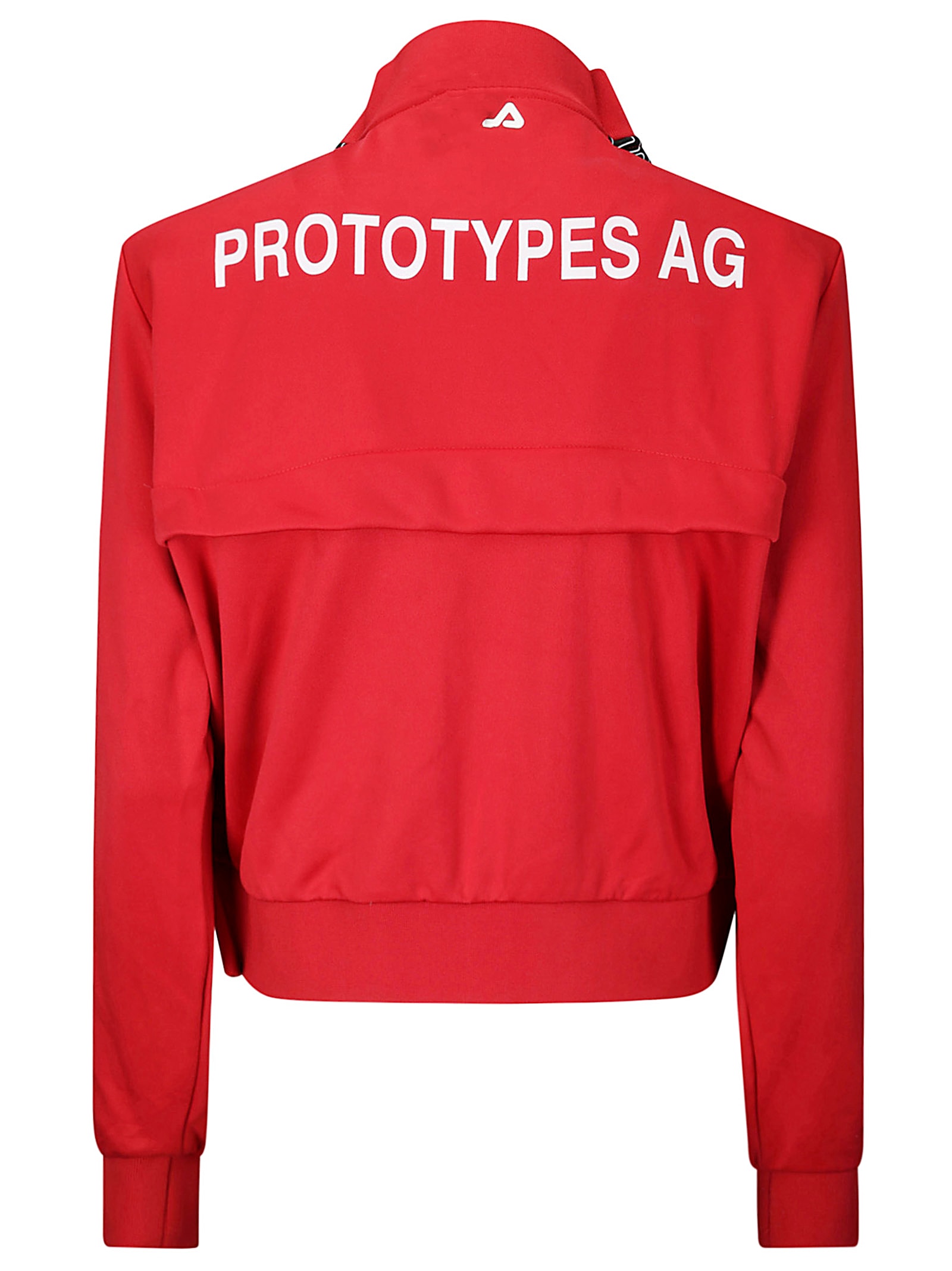 Prototype Yohji Yamamoto For Linda Farrow Cropped Tracksuit Jacket In Red/black