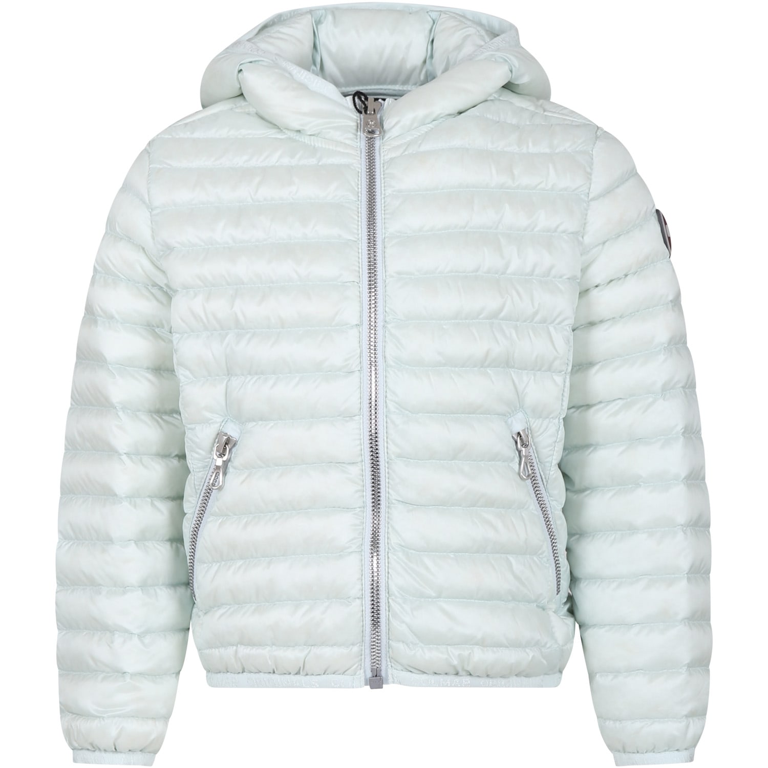 Shop Colmar Green Down Jacket For Girl With Logo