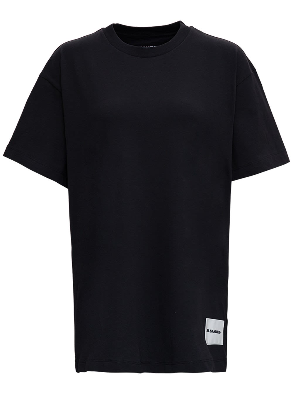Jil Sander Three Pack Black Cotton T-shirt With Logo