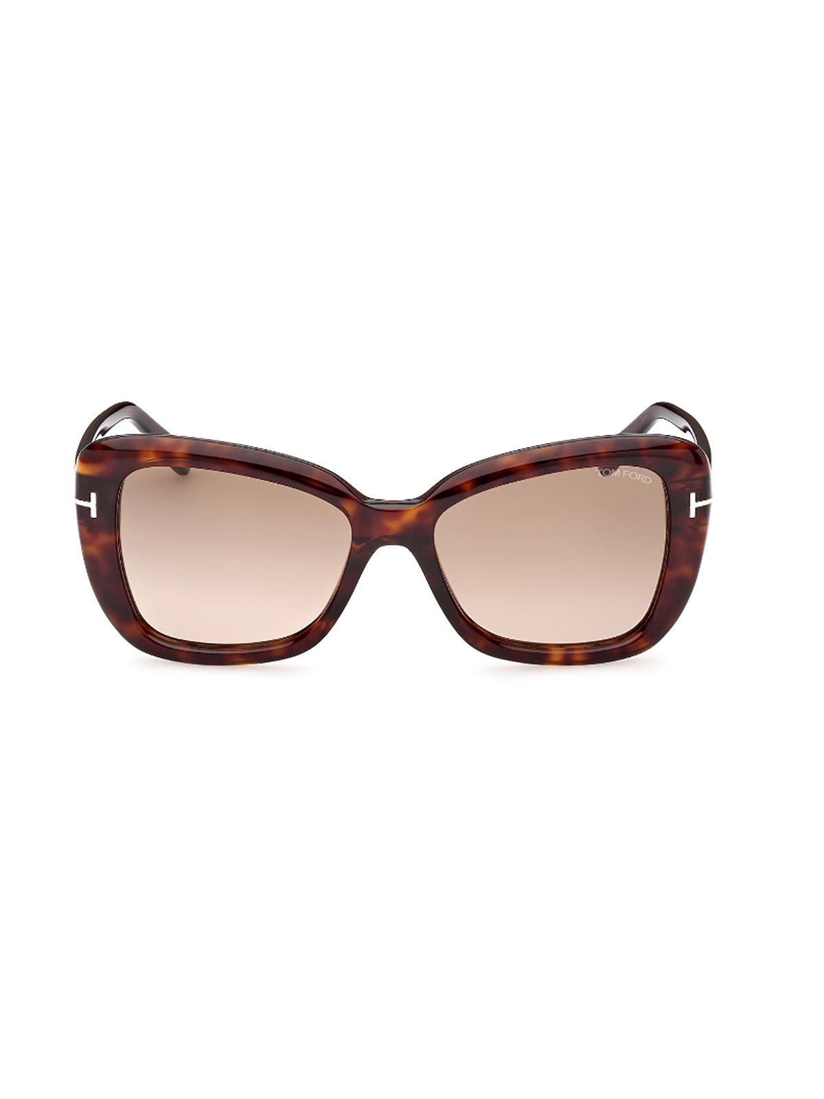 Shop Tom Ford Cat-eye Frame Sunglasses In 52f