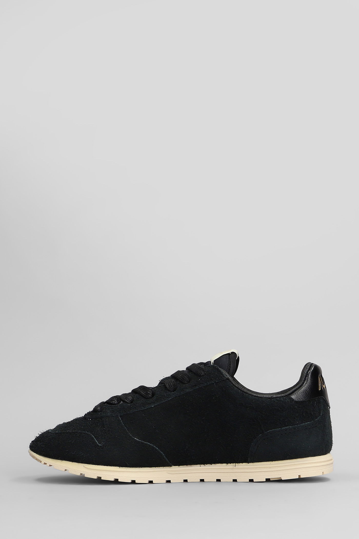 Autry Windspin Leather-trimmed Perforated Brushed Suede Sneakers