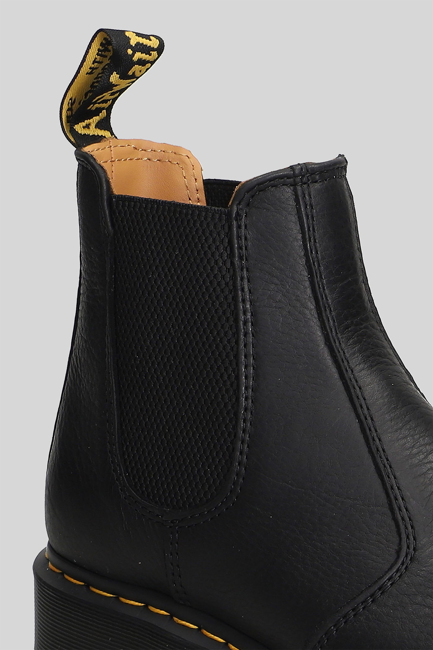 Dr. Martens 2976 Ambassador Combat Boots In Black Leather In Black