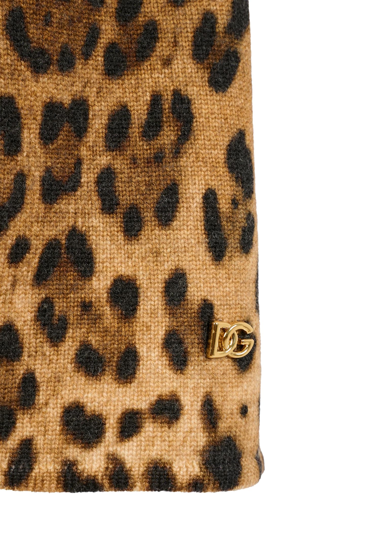 Dolce & Gabbana Brown Skirt For Girl With Animal Print In Animal Print