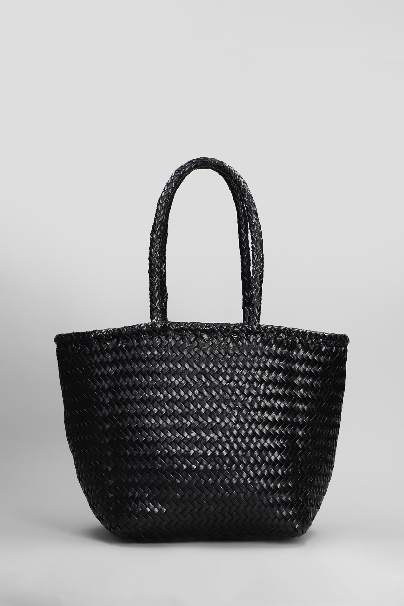 Shop Dragon Diffusion Grace Basket Small Hand Bag In Black Leather