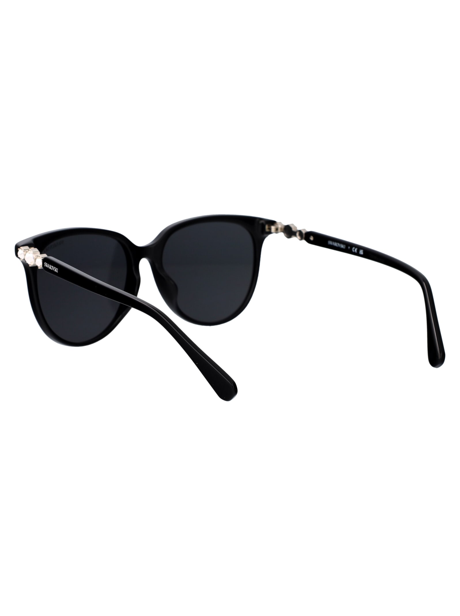 Shop Swarovski 0sk6023d Sunglasses In 100187 Black