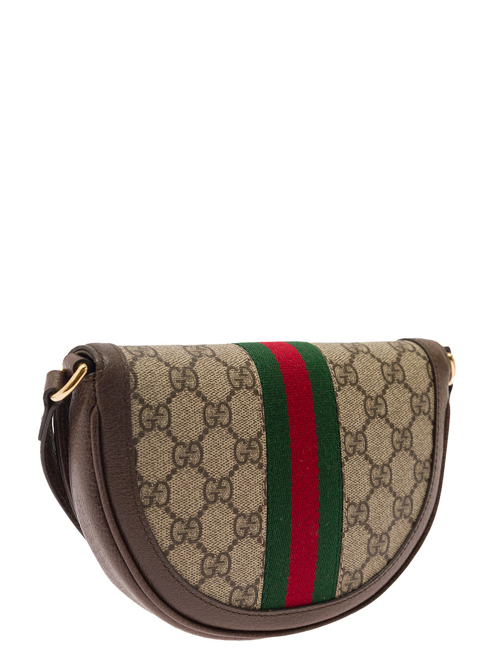 Gucci Gg Supreme Fabric Mini Ophidia Shoulder Bag In Sand