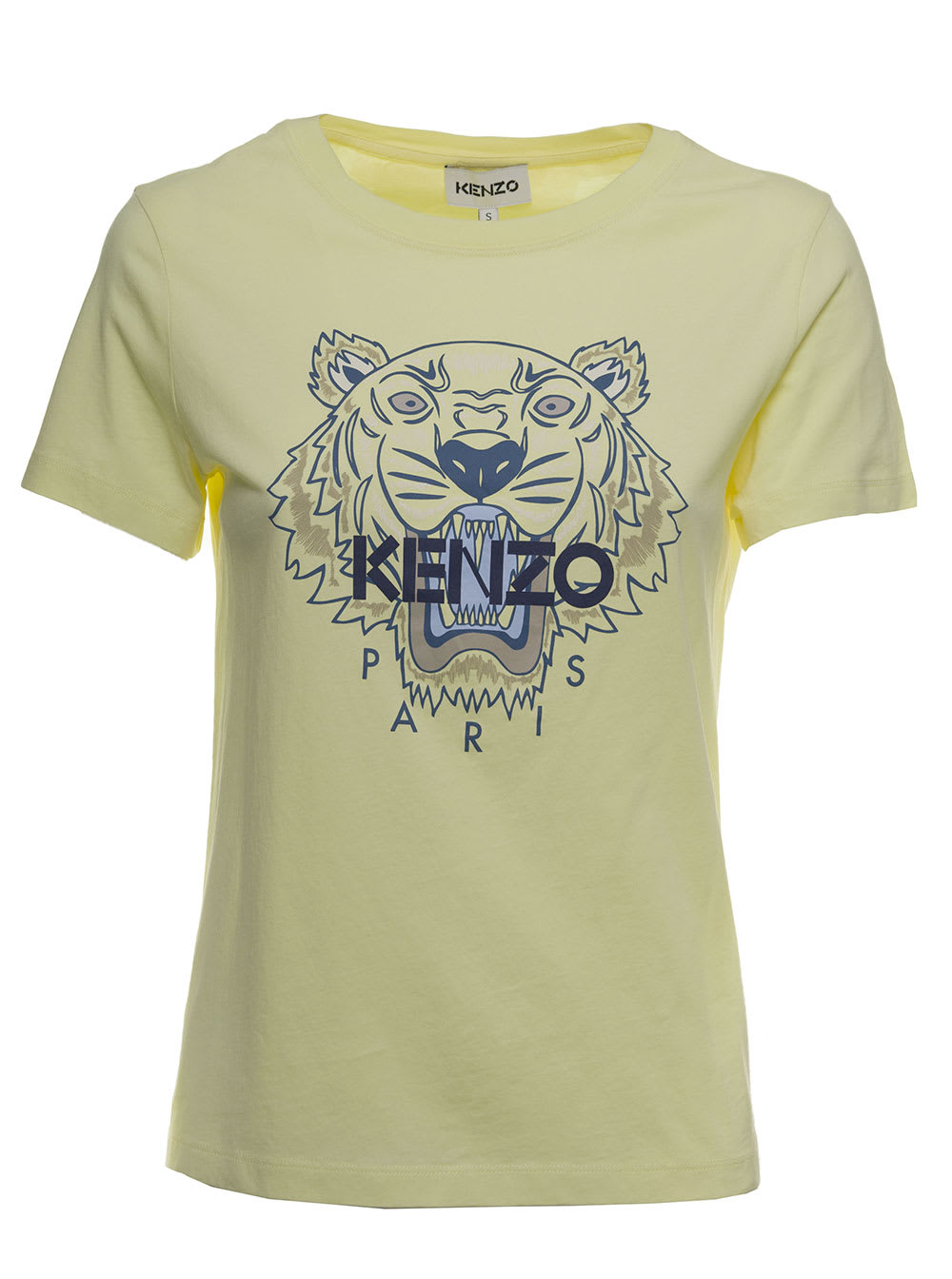 Kenzo Yellow Cotton T-shirt With Tiger Logo