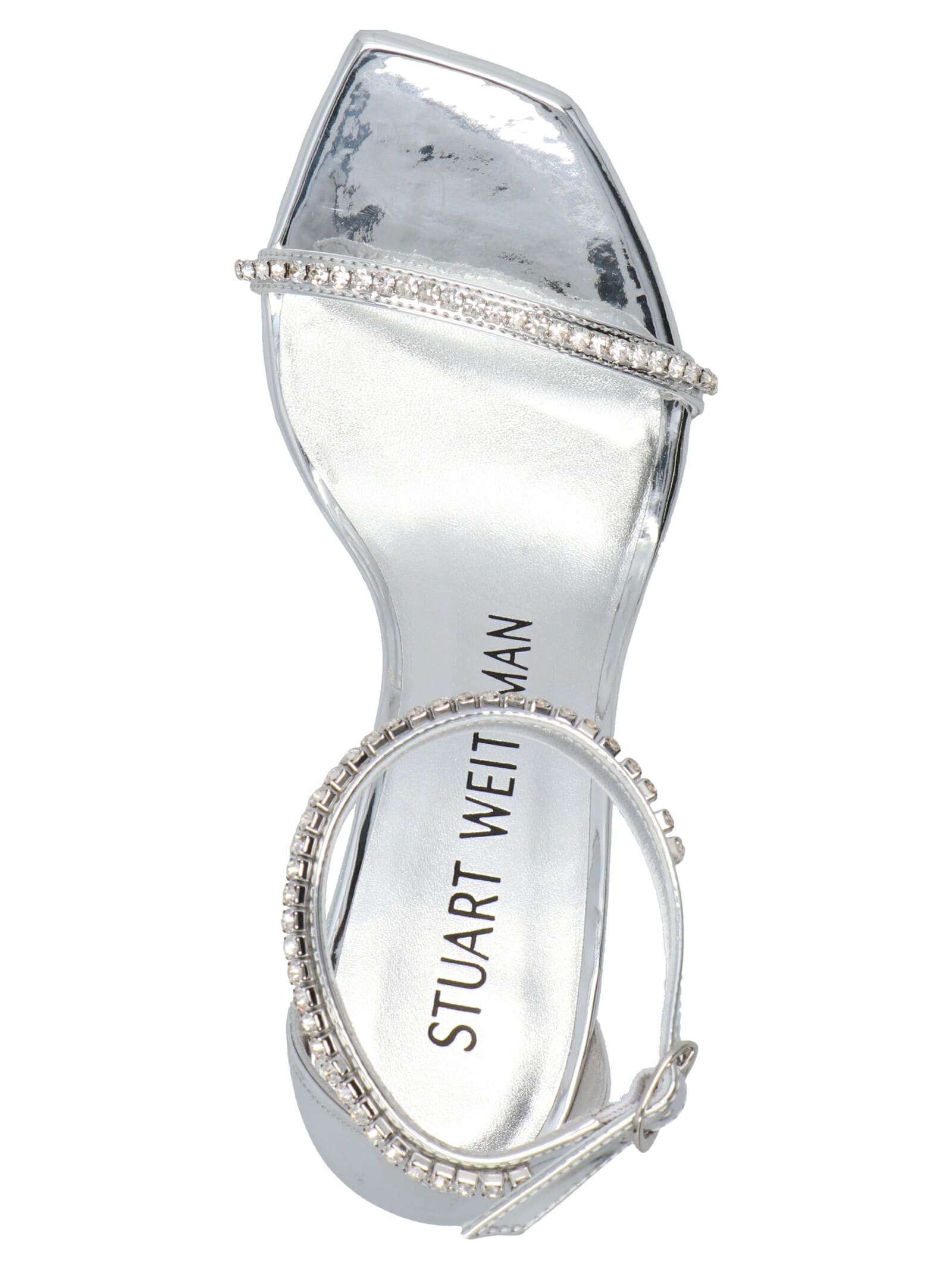 Shop Stuart Weitzman Nudistcurve Sandals In Silver