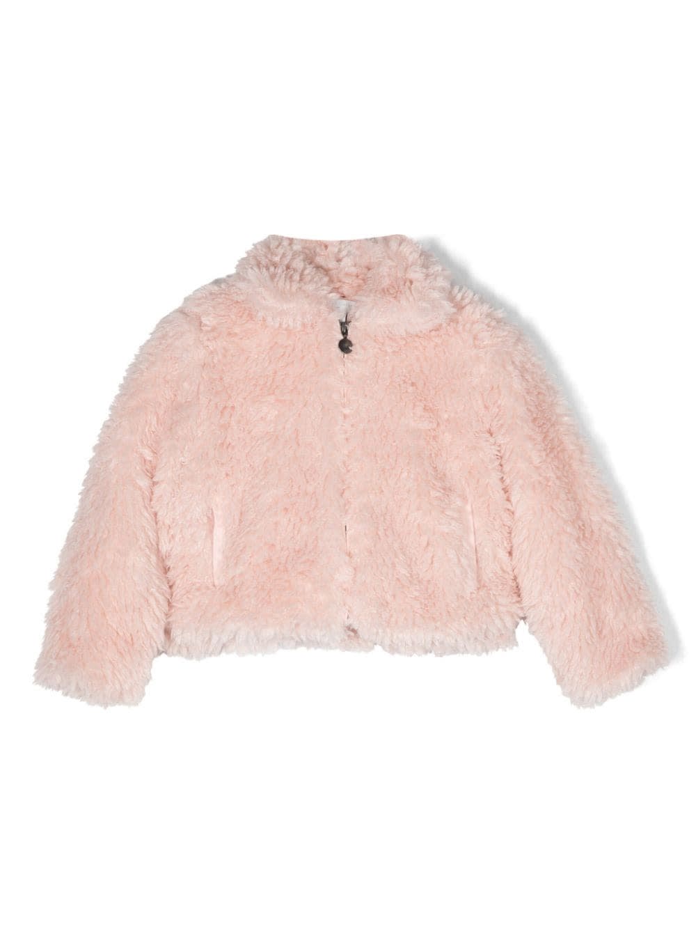 Shop Stella Mccartney Pink Borg Short Jacket In Rosa