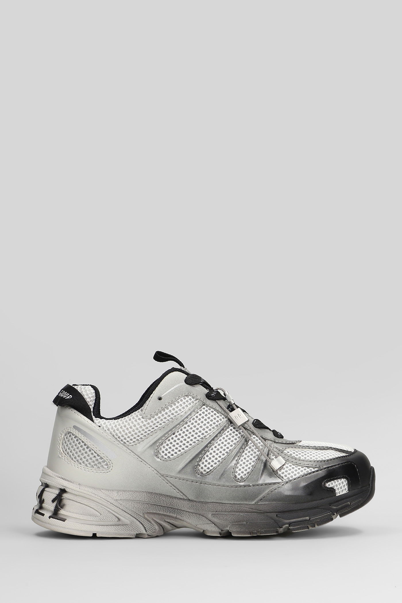 44 Label Group Dragger Sneakers In Grey Polyester In Multi