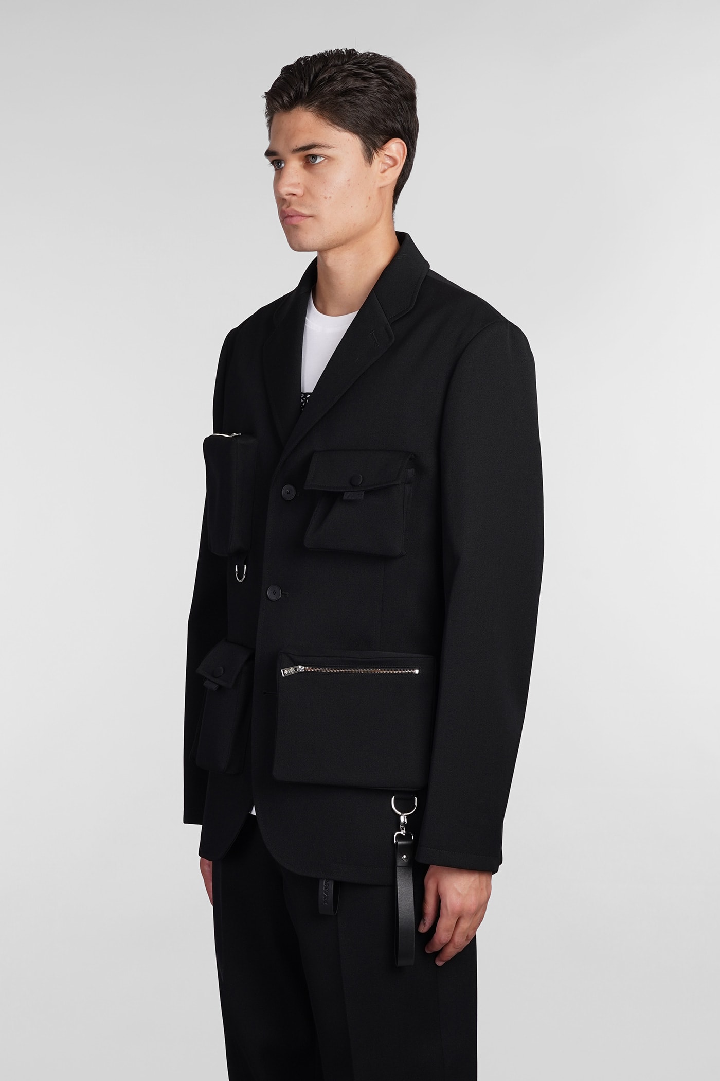 Shop Lanvin Blazer In Black Wool