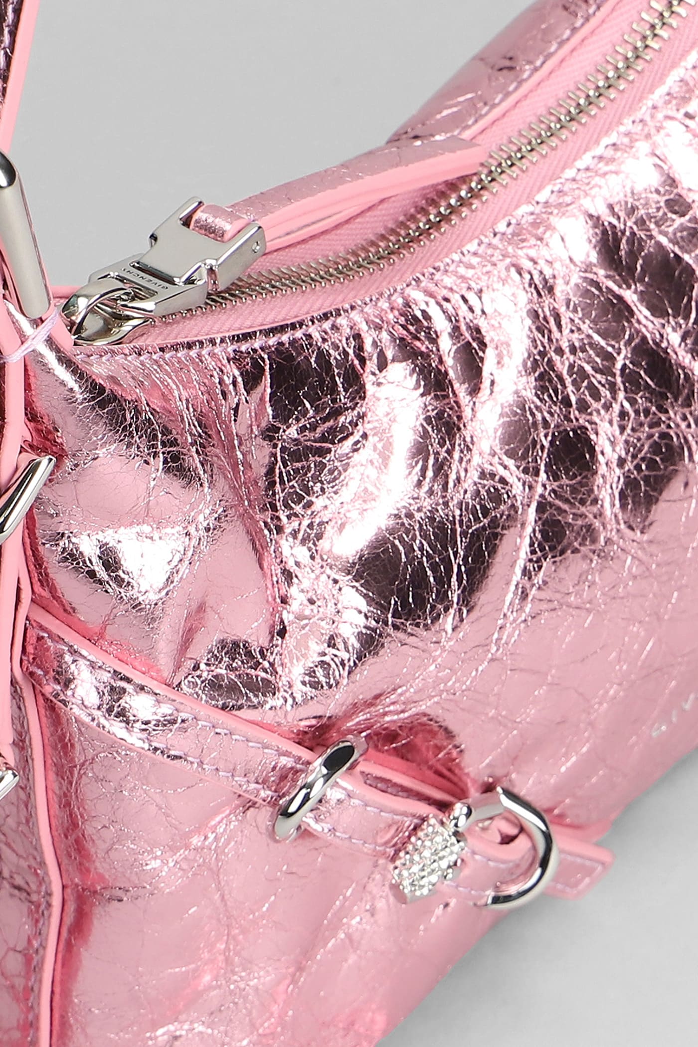 Givenchy Voyou Shoulder Bag In Rose-pink Leather In Rose-pink