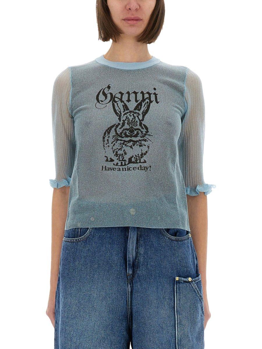 Ganni Sweater  Woman Color Gnawed Blue