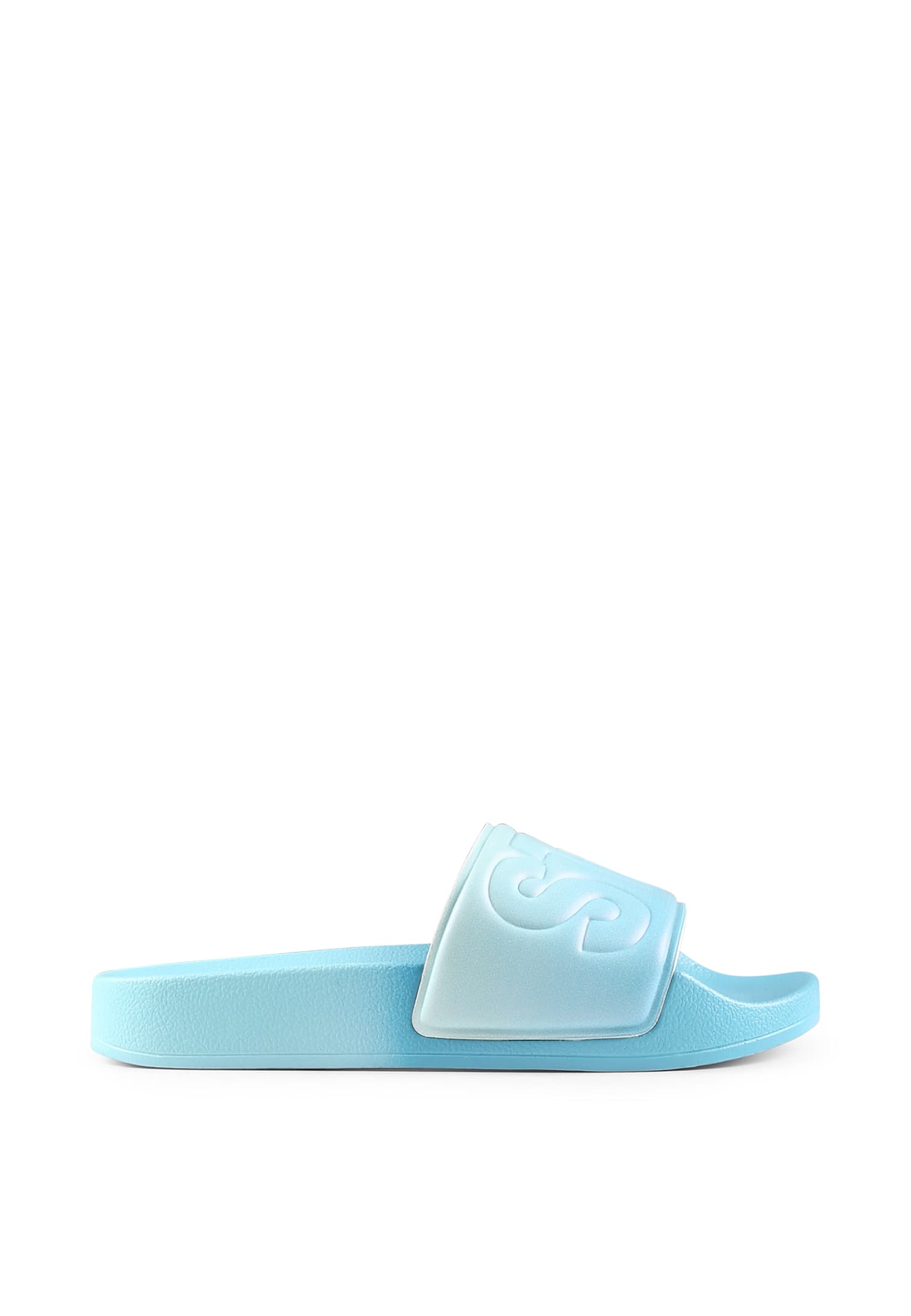 Stella Mccartney Light Blue Slippers For Boy With Logo In Light Blue