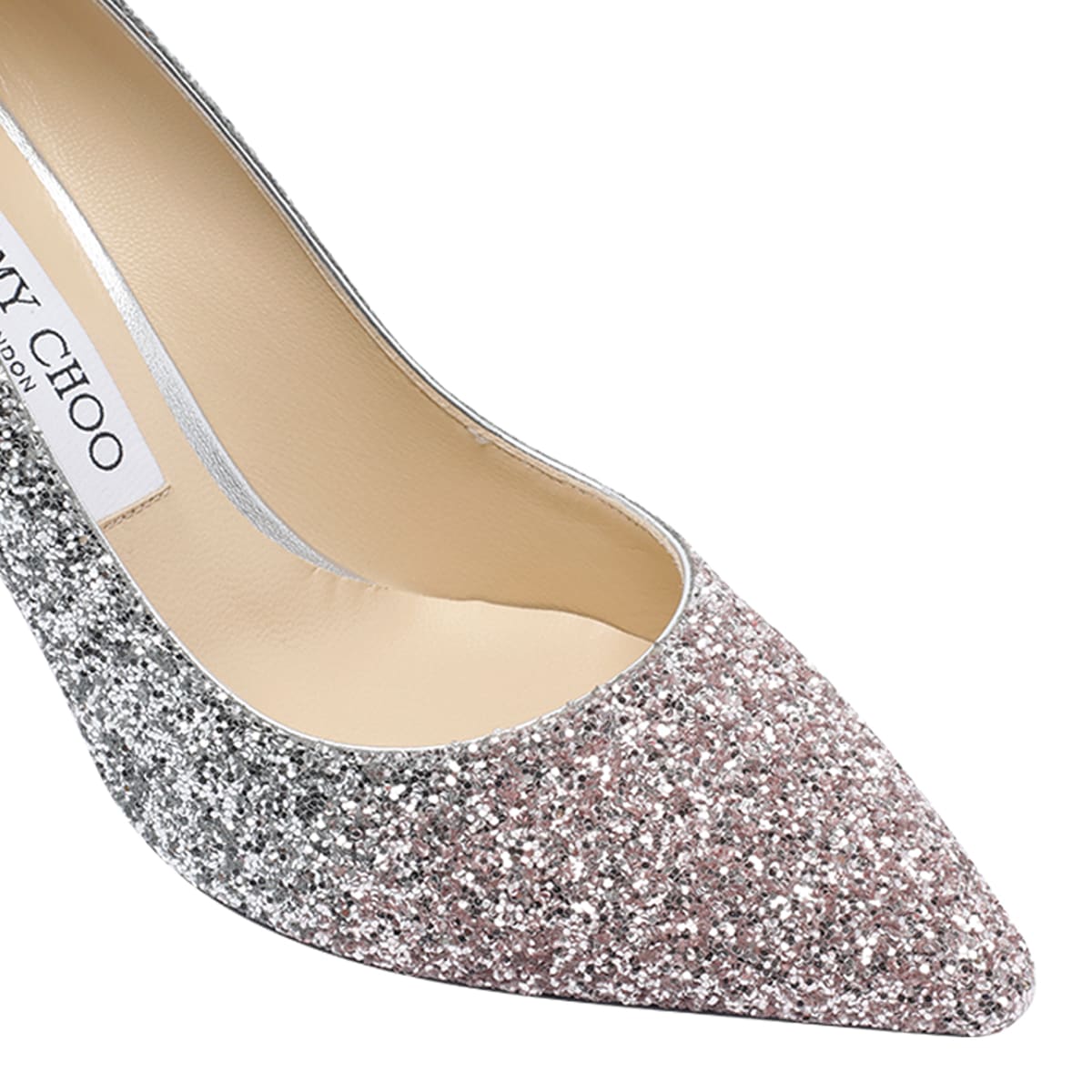 Jimmy Choo Multicolor Glitter Fabric Romy 85 Pumps In Metallic