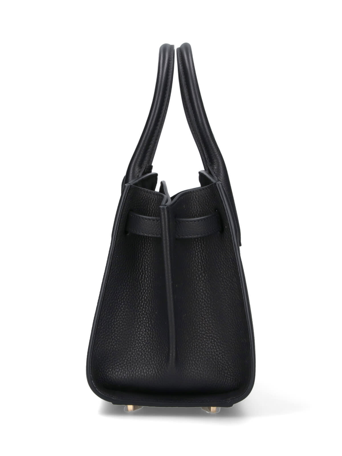 Ferragamo Structured Shoulder Bag Detachable Strap In Black